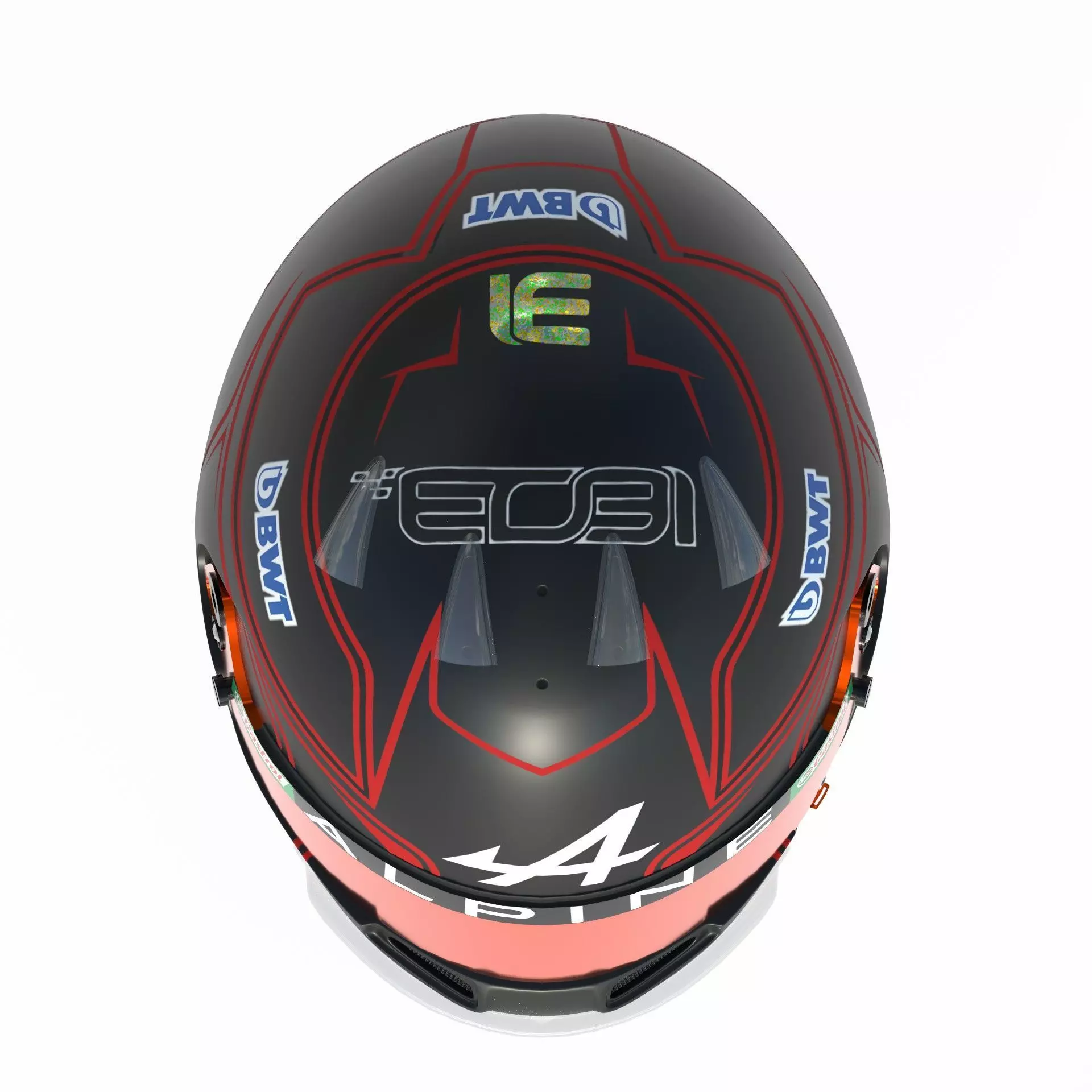 F1 Alpine Helmets 2023 3D model_28