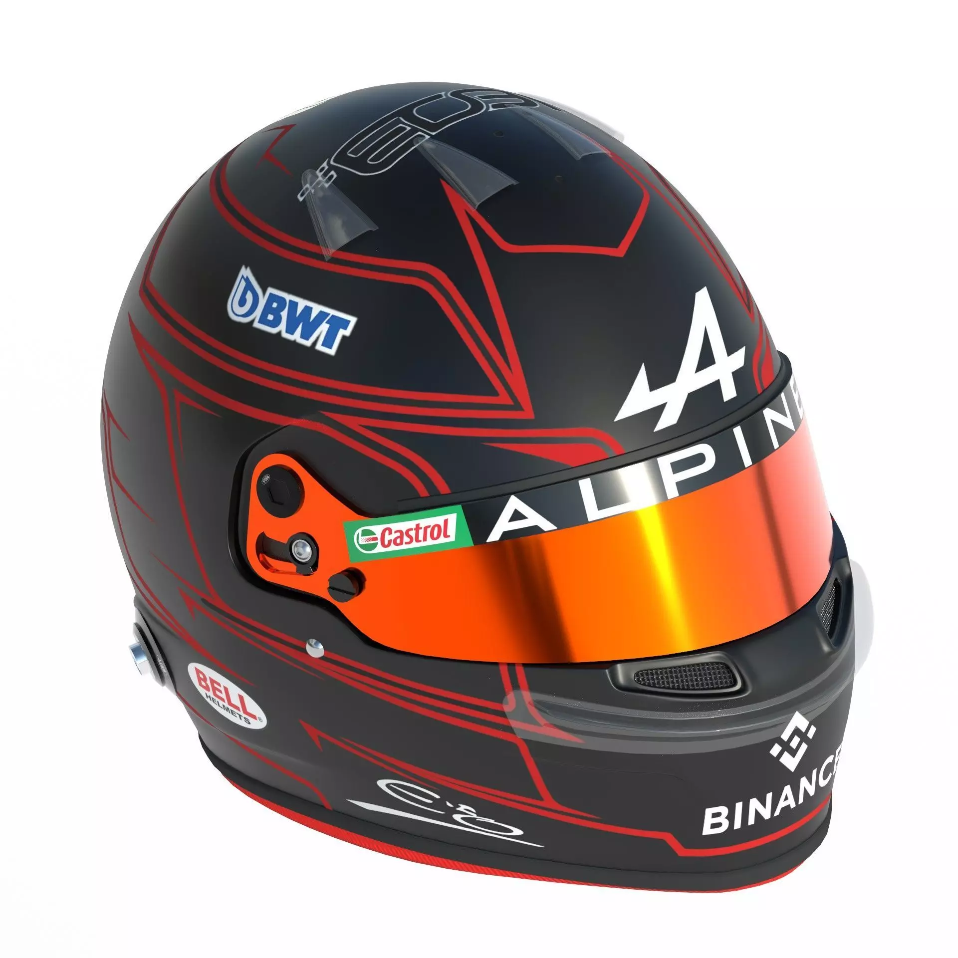 F1 Alpine Helmets 2023 3D model_26