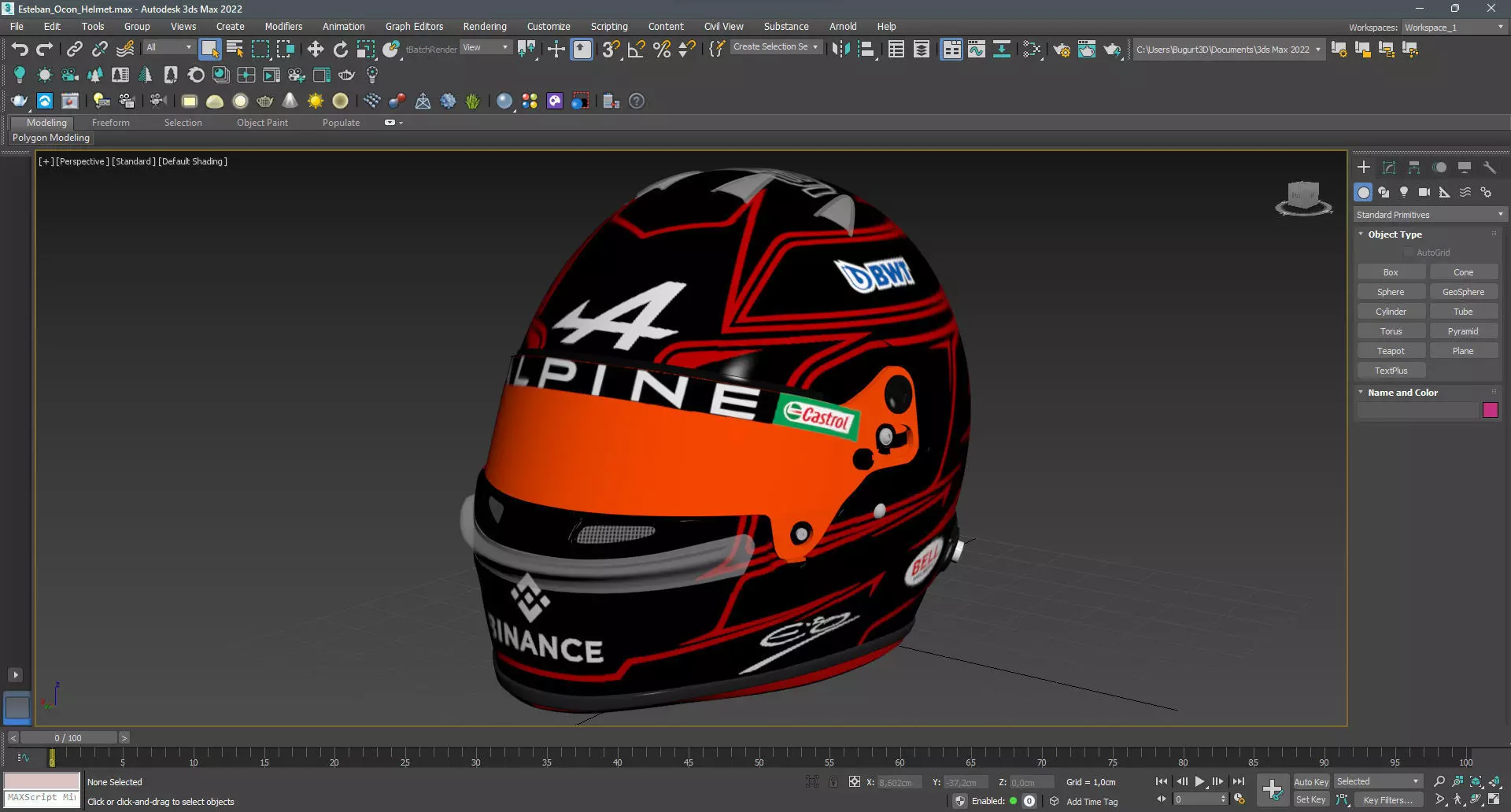 F1 Alpine Helmets 2023 3D model_31