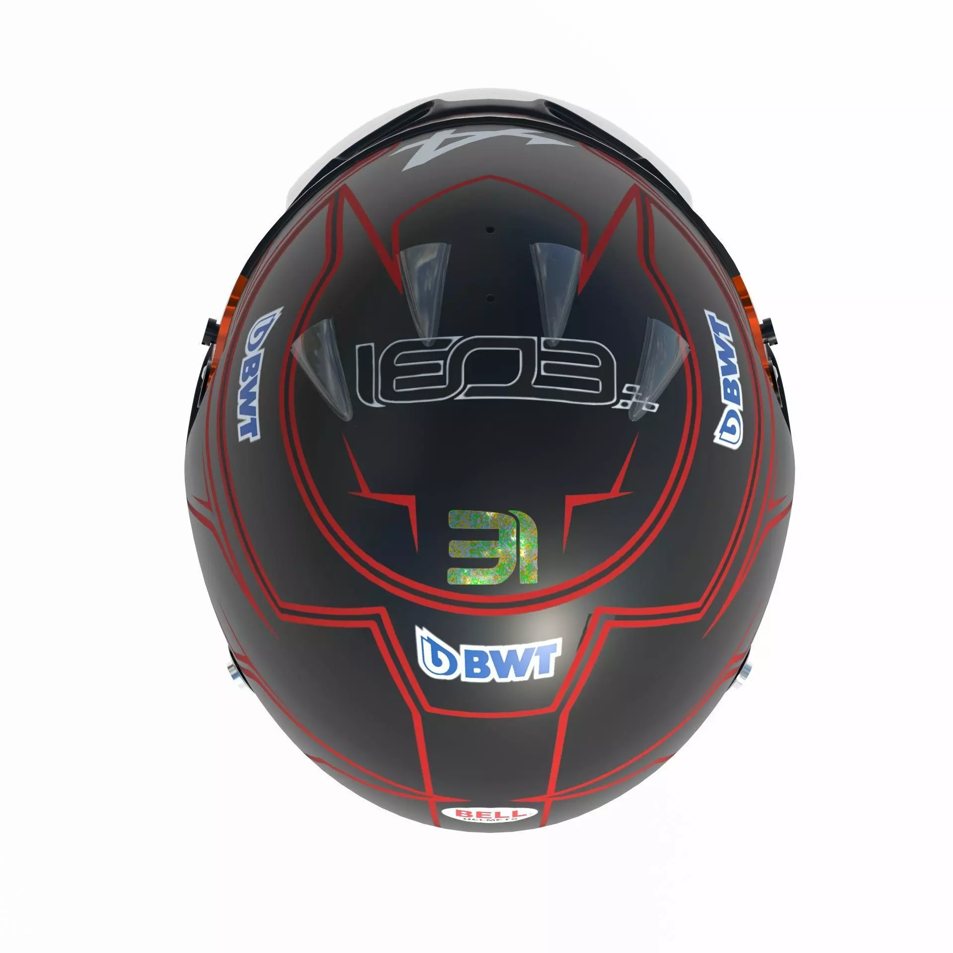 F1 Alpine Helmets 2023 3D model_29