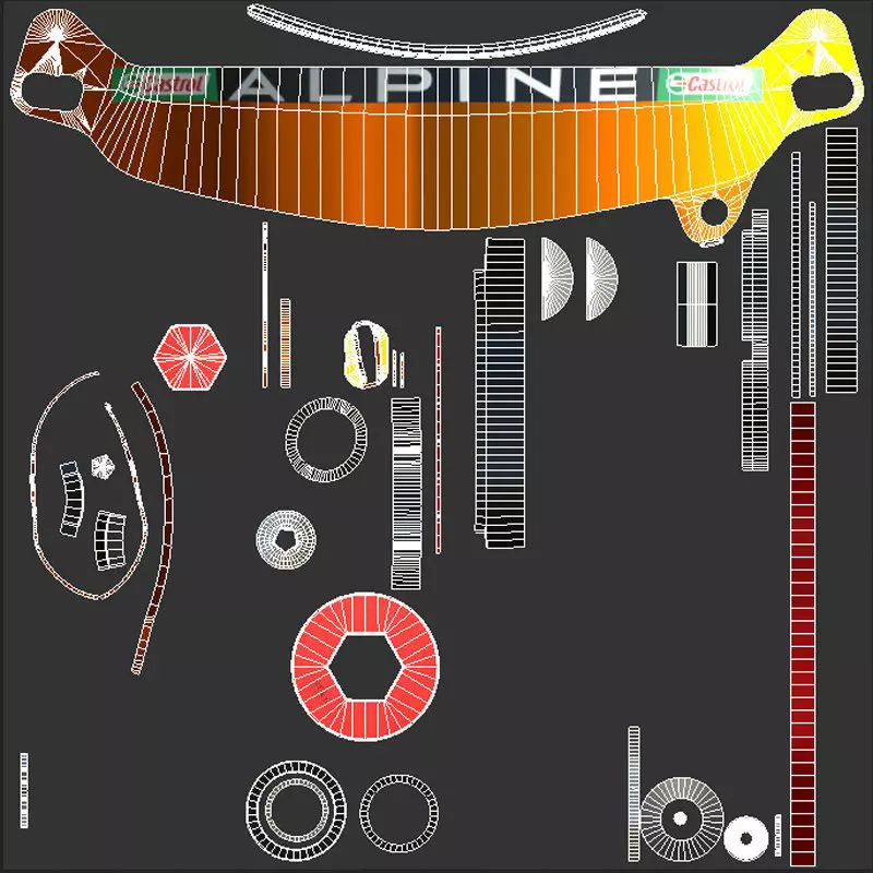 F1 Alpine Helmets 2023 3D model_17