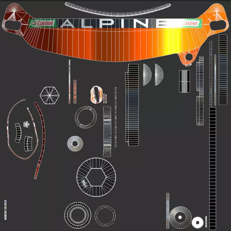 F1 Alpine Helmets 2023 3D model_36