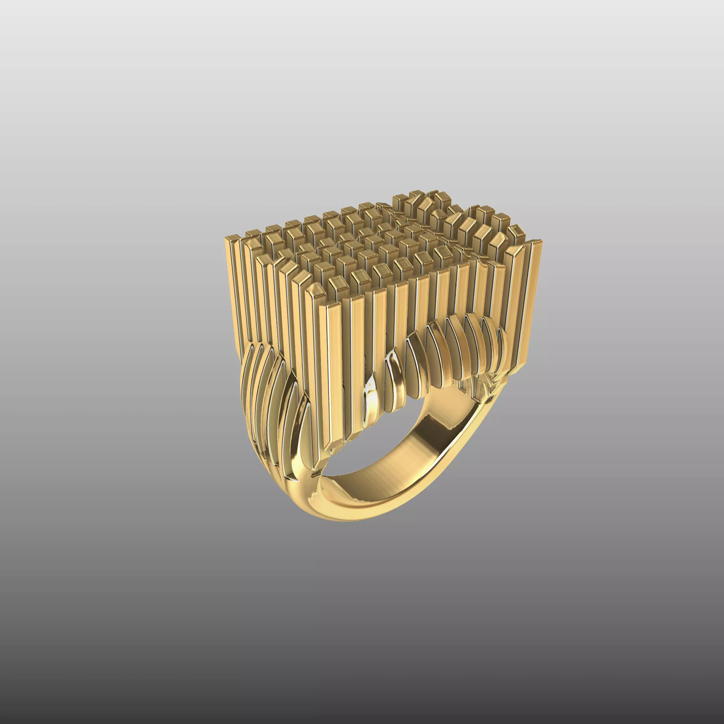Modern Ring Architecture Inspired 3D print model_8