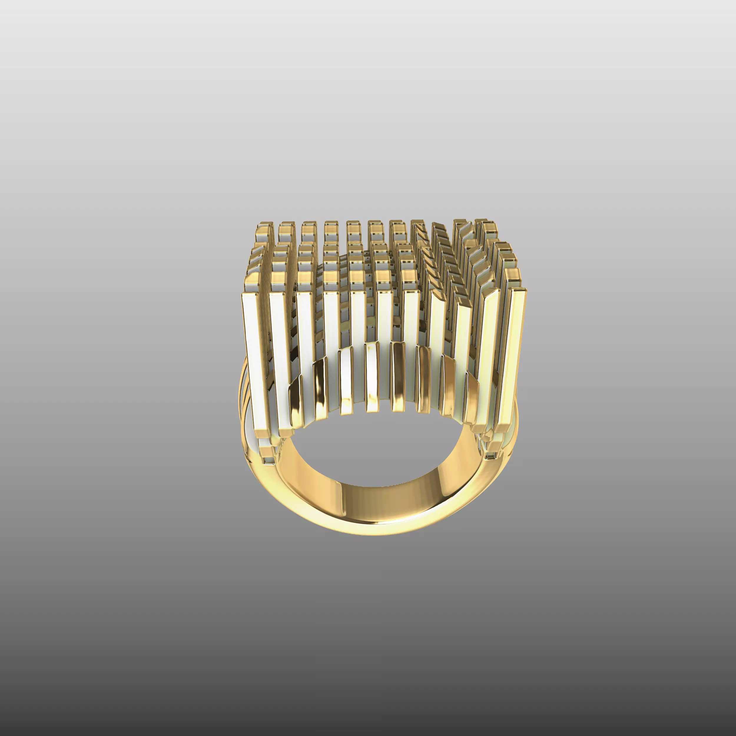 Modern Ring Architecture Inspired 3D print model_7