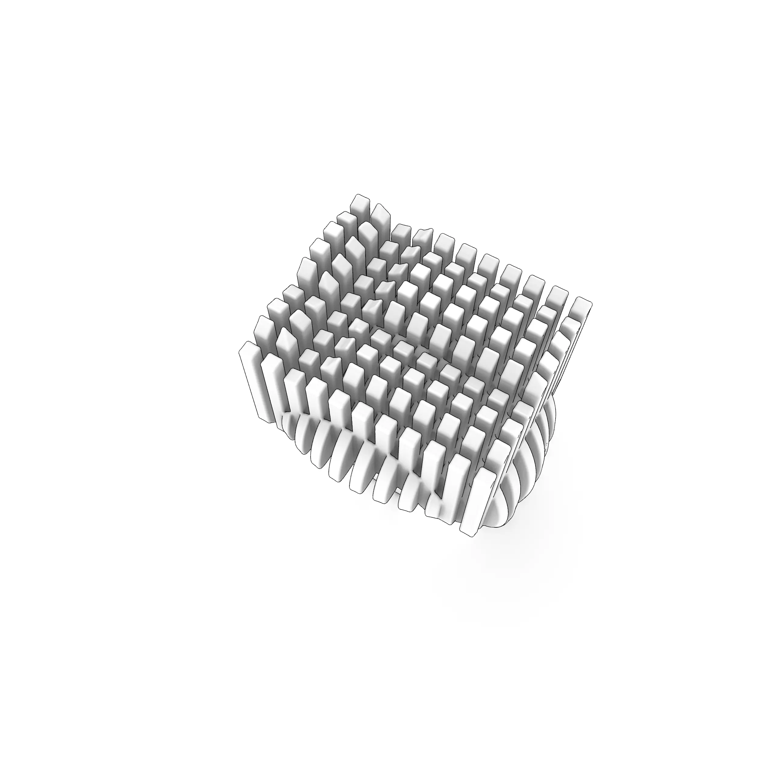 Modern Ring Architecture Inspired 3D print model_3