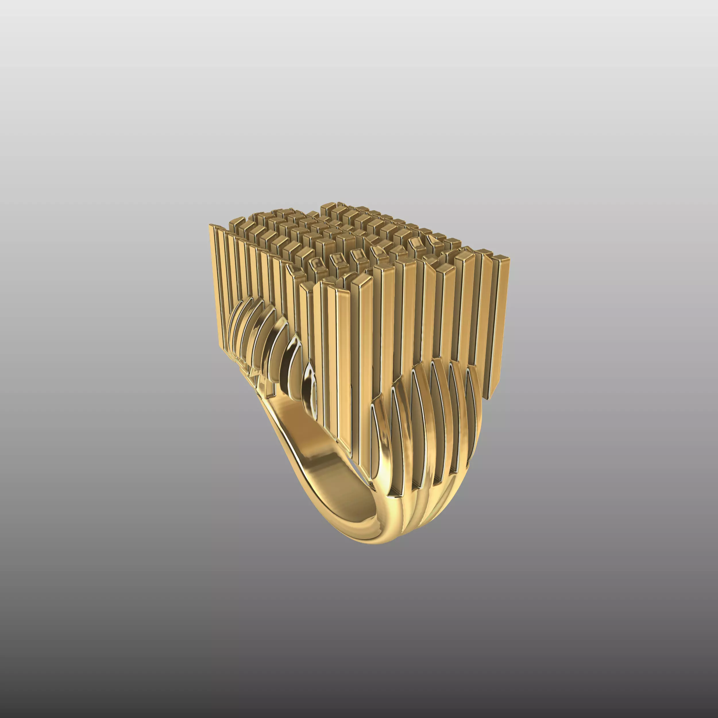 Modern Ring Architecture Inspired 3D print model_6