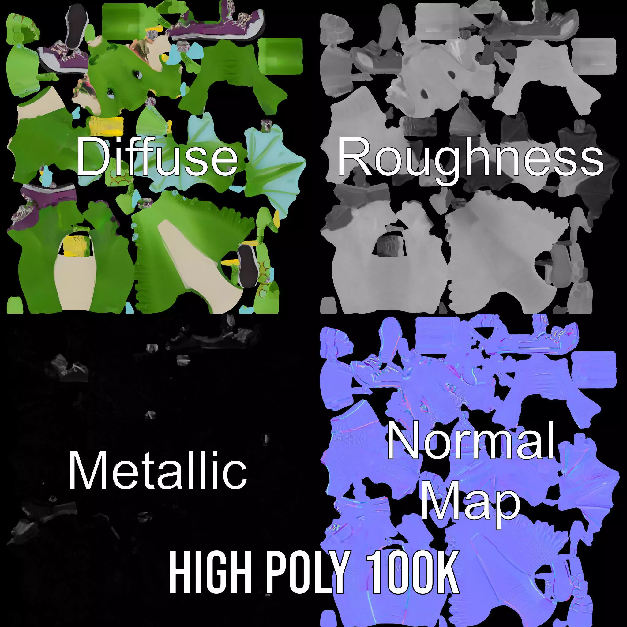 Green Dragon Character Model Rigged and Animated with Sneakers Low-poly 3D model_4