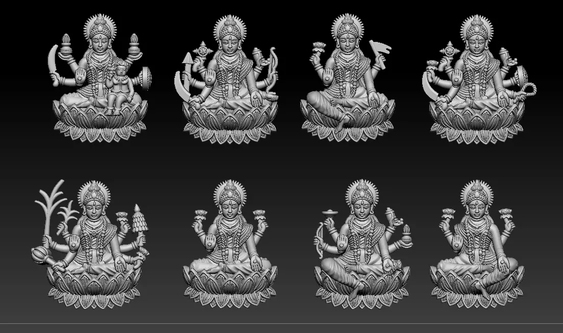 AshtaLaxmi - 8 Laxmi 3D print model 3D print model