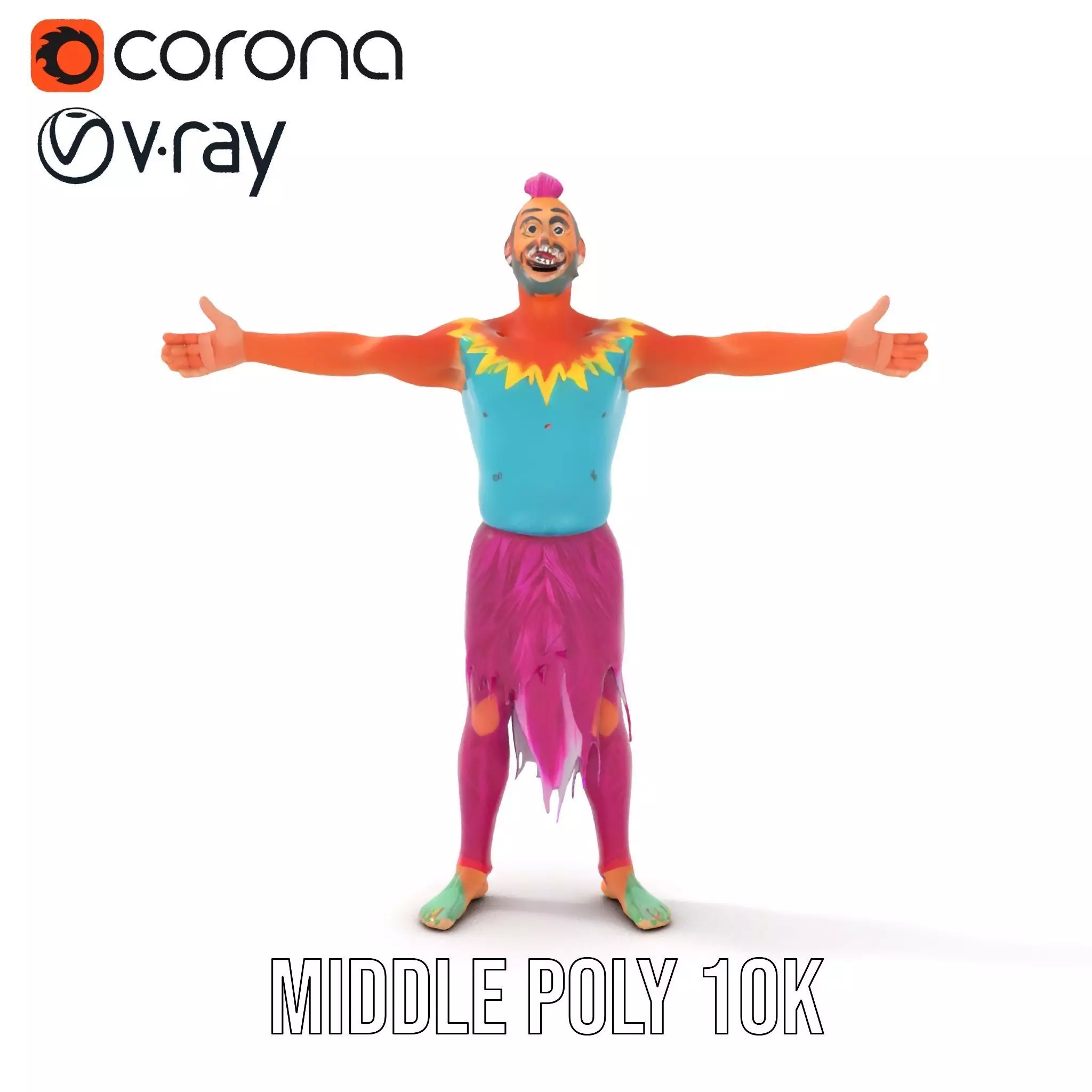 Vibrant Fantasy Character Model Pack Low-poly 3D model_27