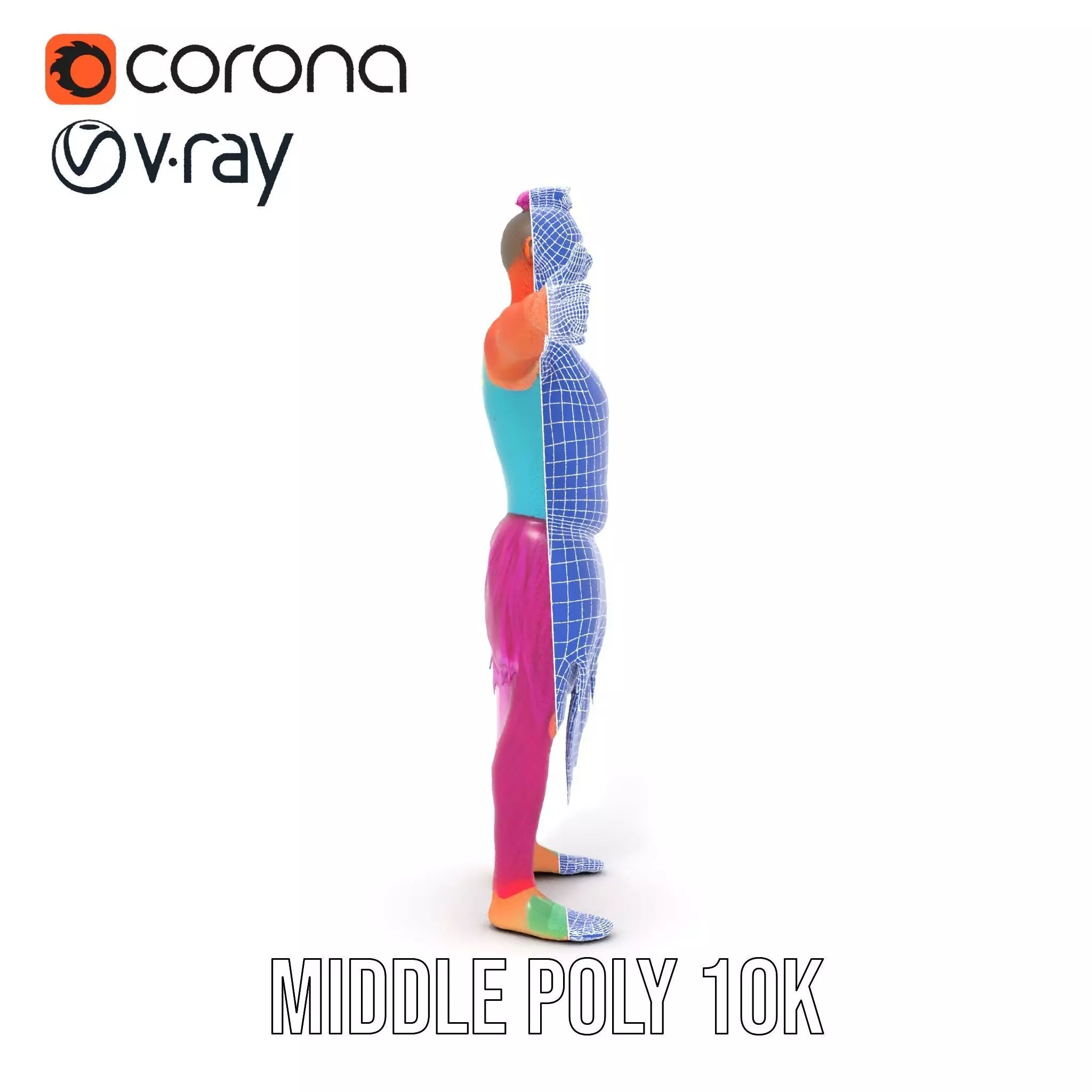 Vibrant Fantasy Character Model Pack Low-poly 3D model_30