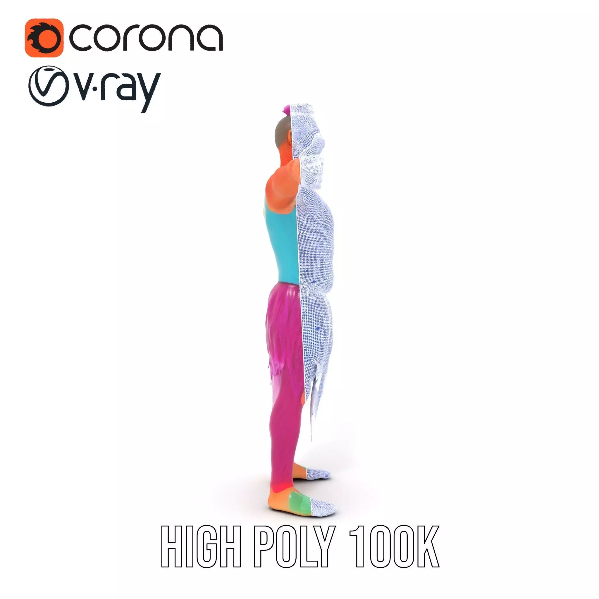 Vibrant Fantasy Character Model Pack Low-poly 3D model_32