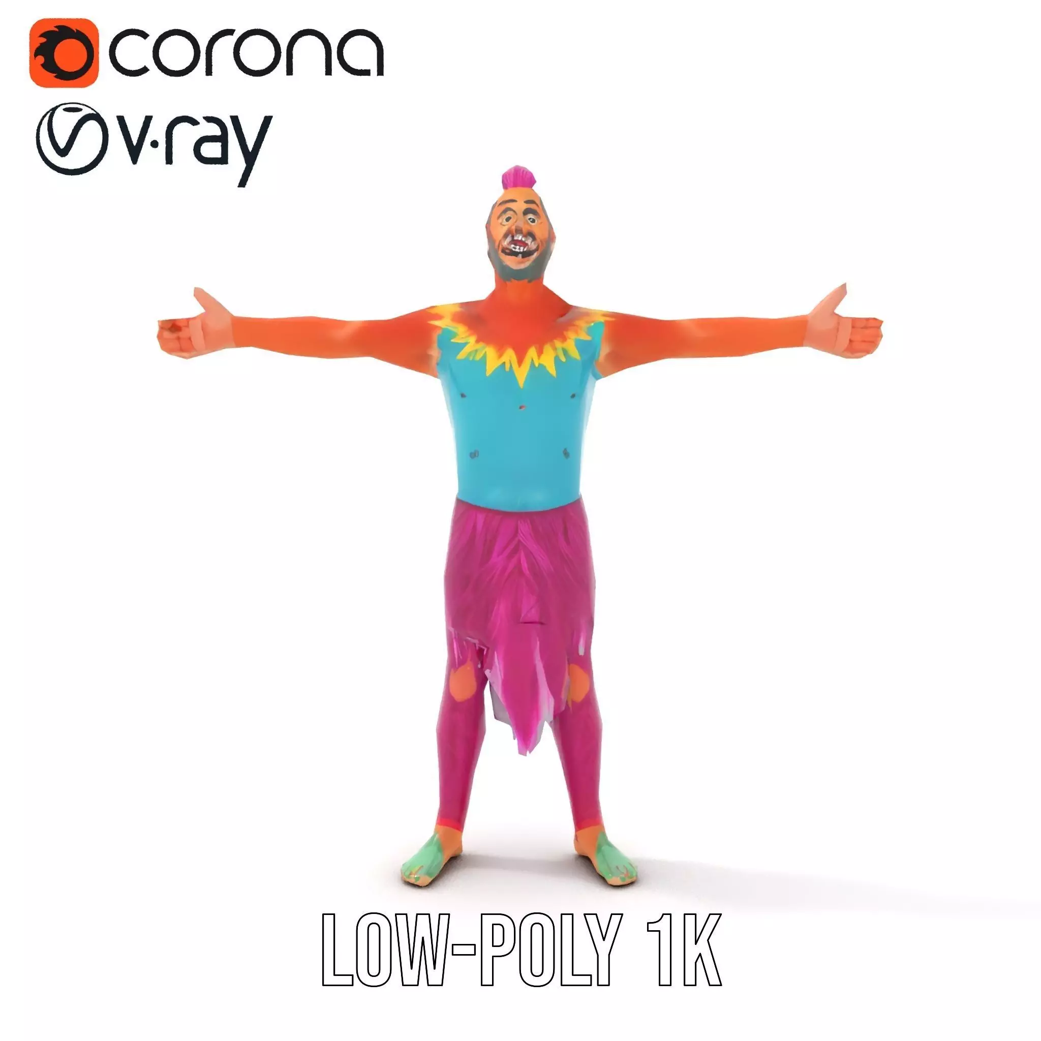 Vibrant Fantasy Character Model Pack Low-poly 3D model_20