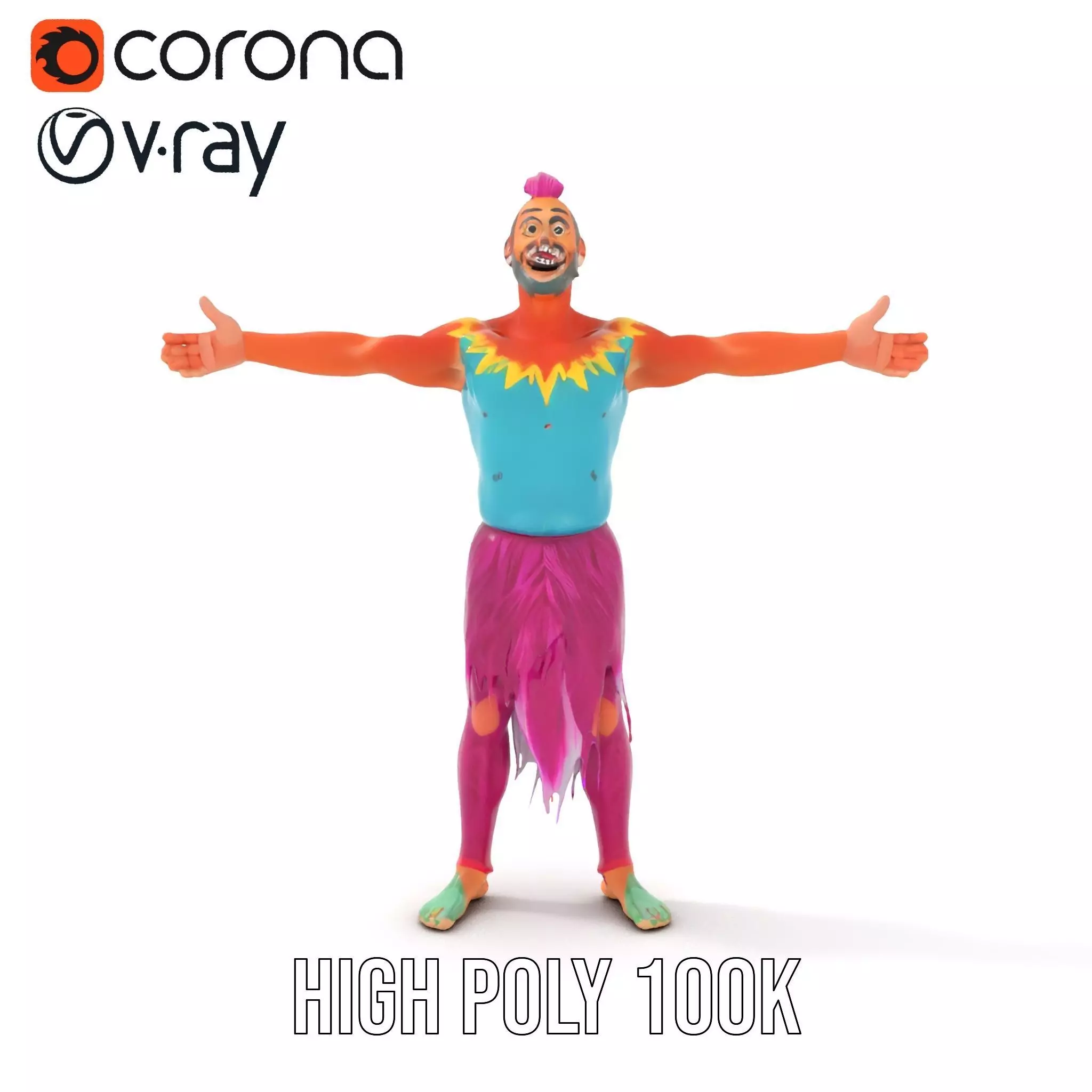 Vibrant Fantasy Character Model Pack Low-poly 3D model_10