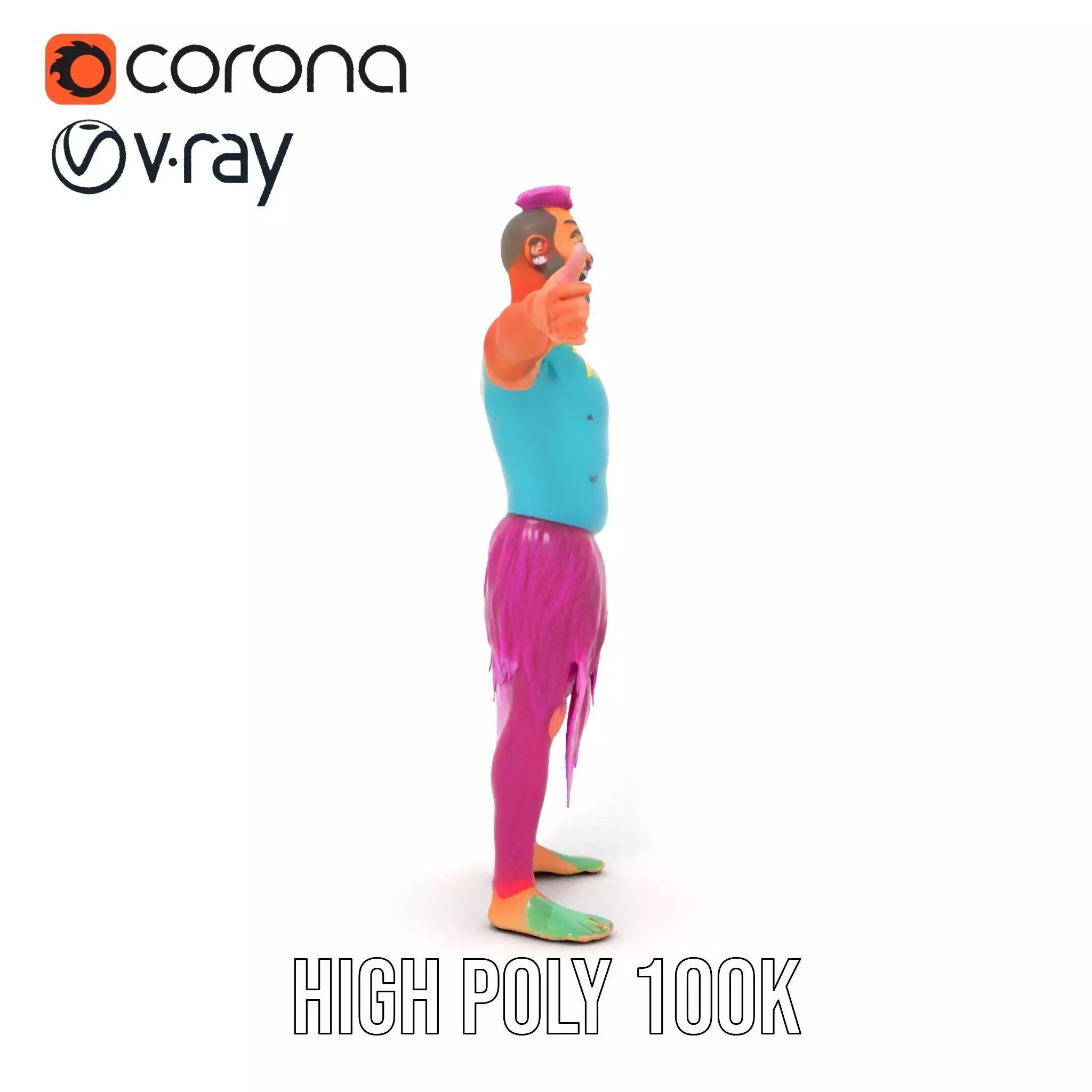 Vibrant Fantasy Character Model Pack Low-poly 3D model_13