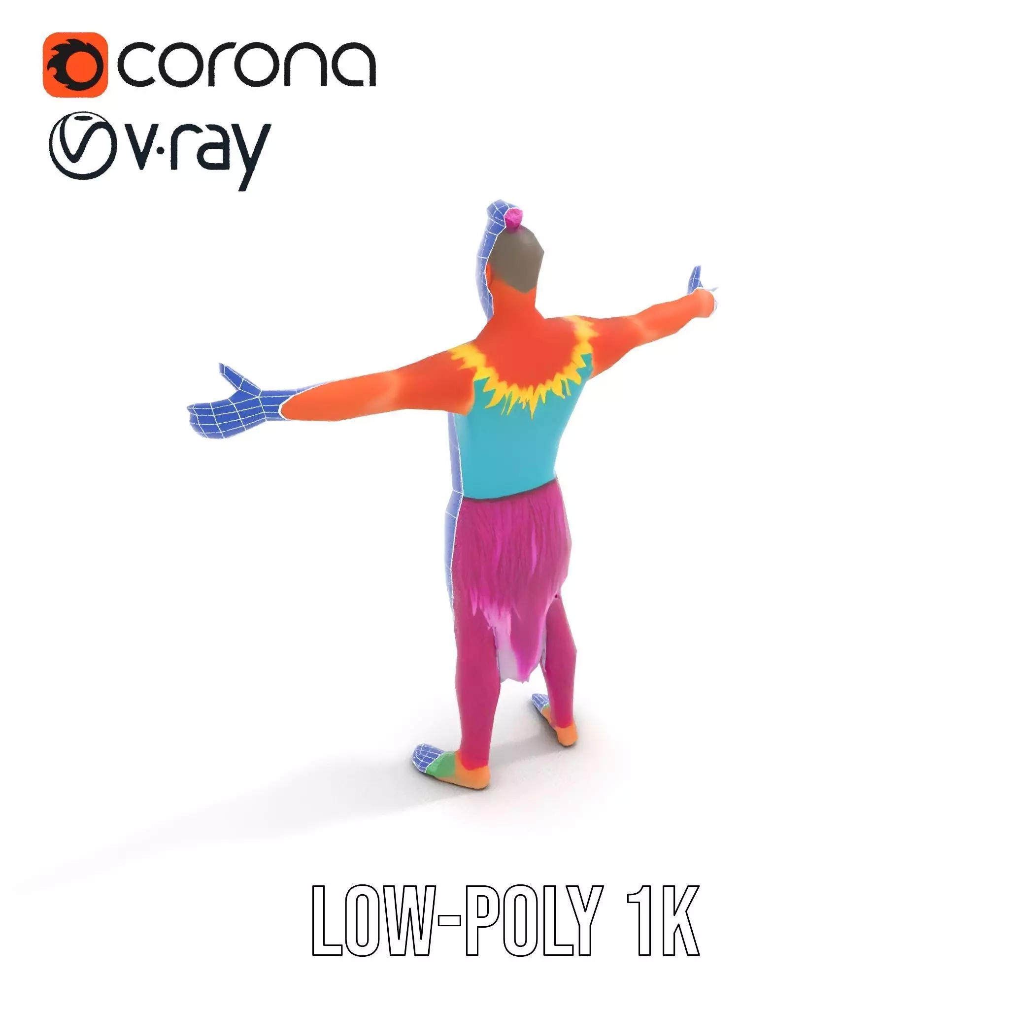 Vibrant Fantasy Character Model Pack Low-poly 3D model_8