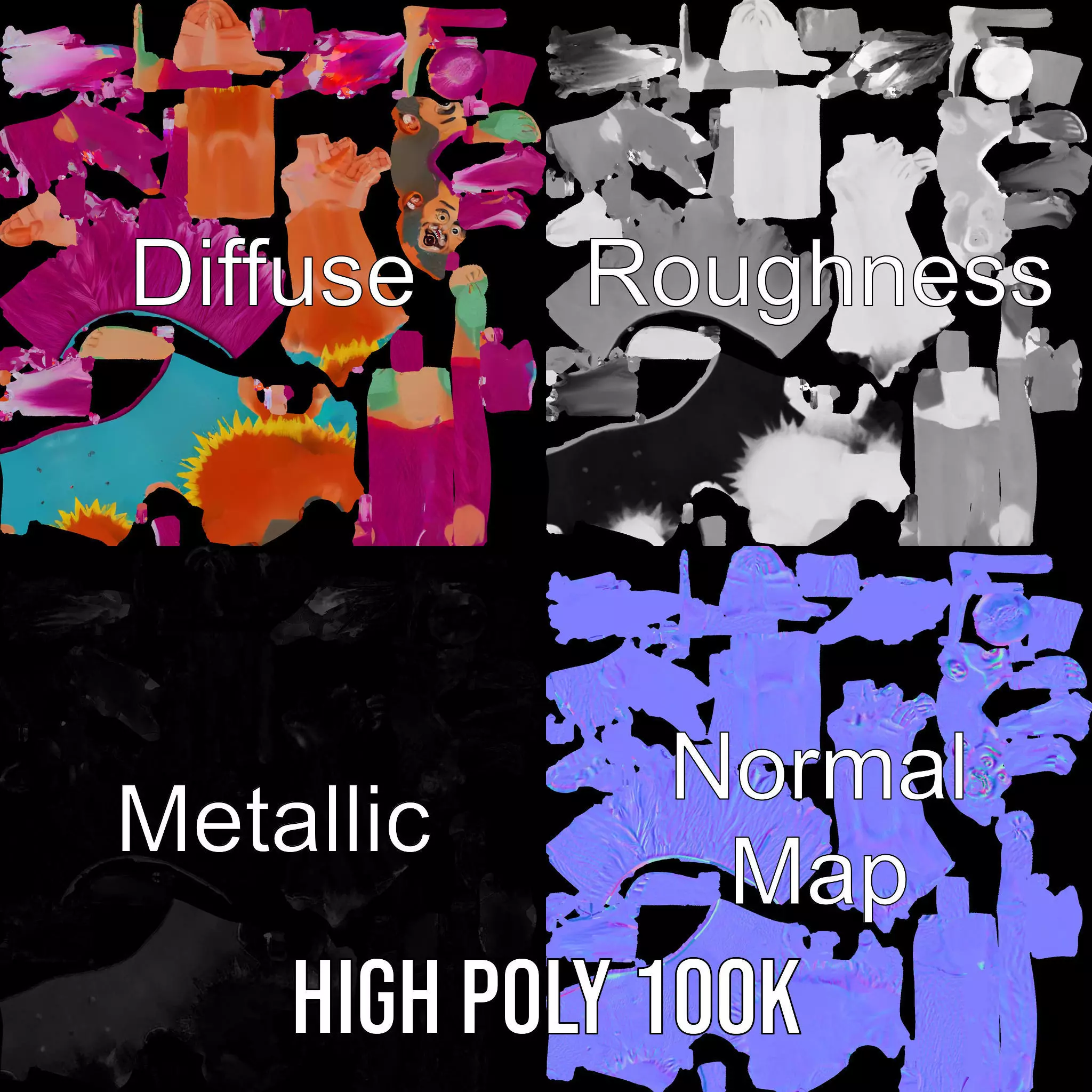 Vibrant Fantasy Character Model Pack Low-poly 3D model_4