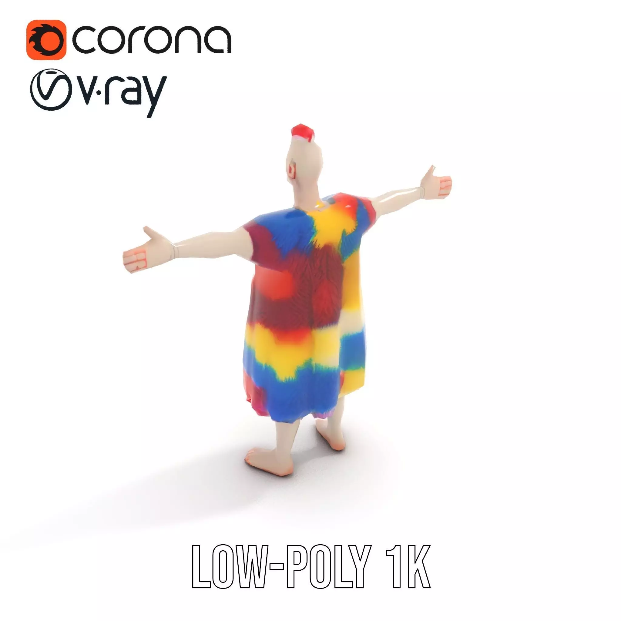 Colorful Cartoon Character Outfit Model Pack Low-poly 3D model_20