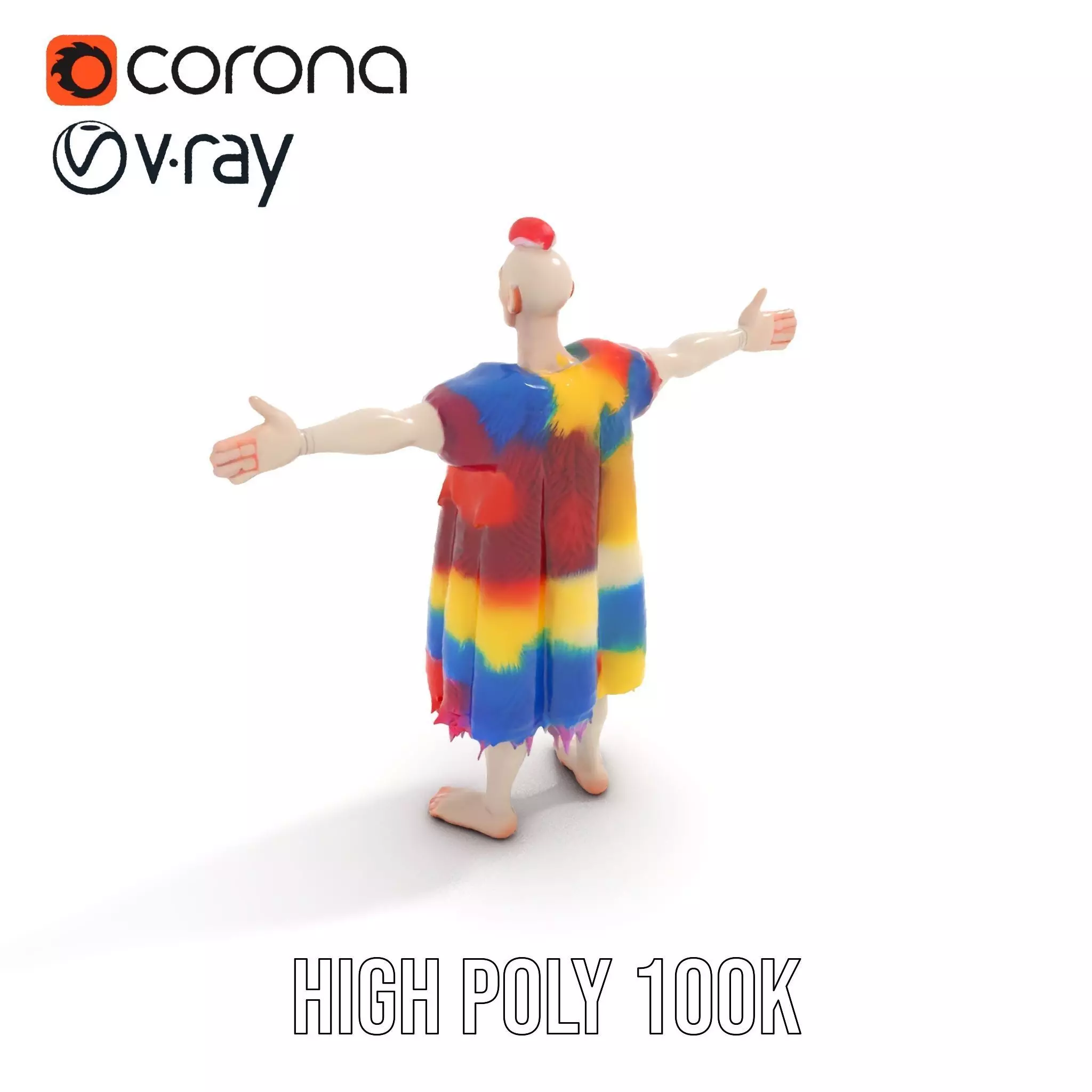 Colorful Cartoon Character Outfit Model Pack Low-poly 3D model_10
