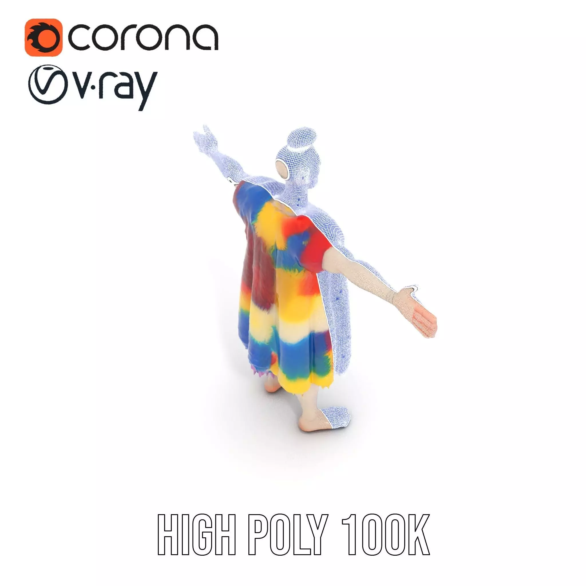 Colorful Cartoon Character Outfit Model Pack Low-poly 3D model_32