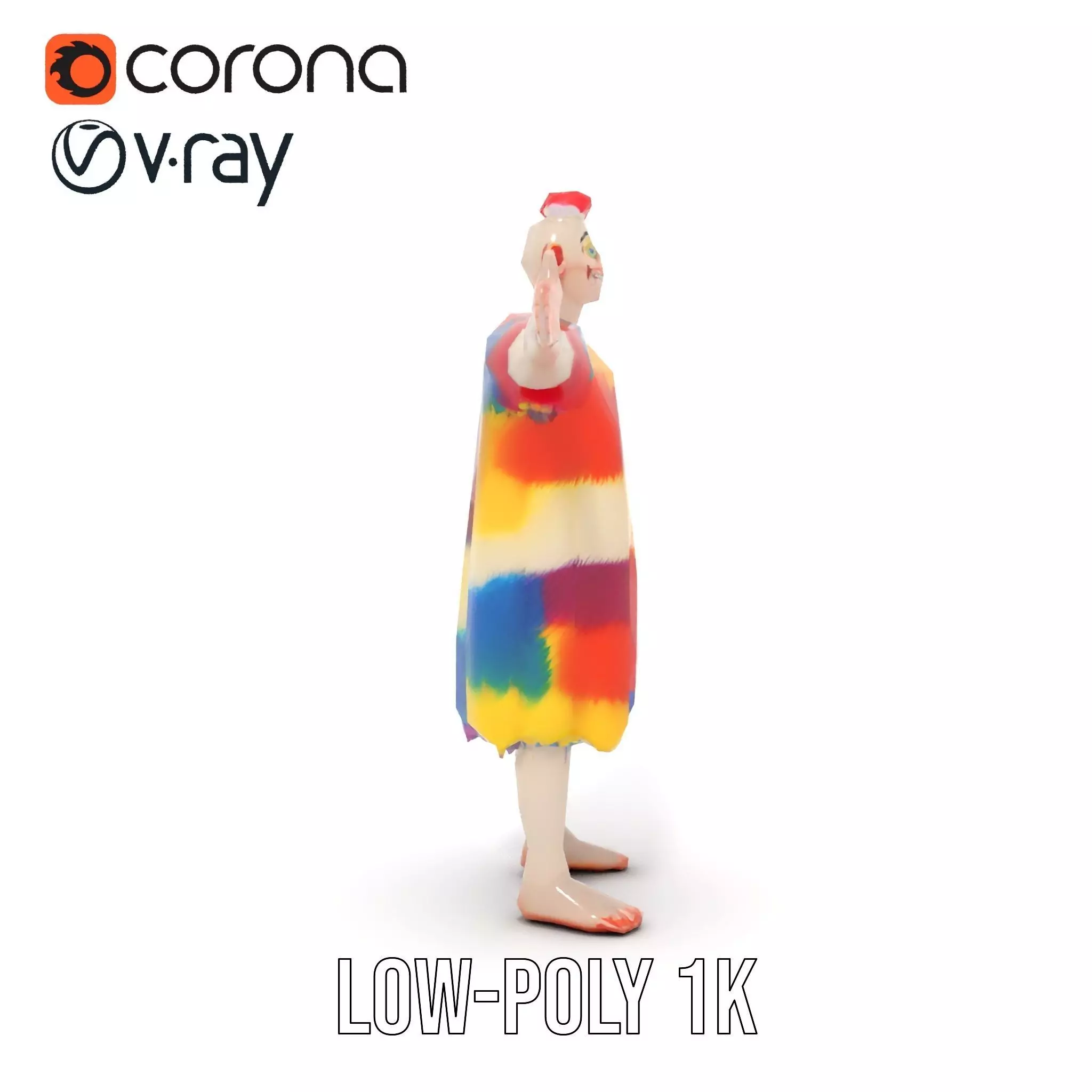 Colorful Cartoon Character Outfit Model Pack Low-poly 3D model_31