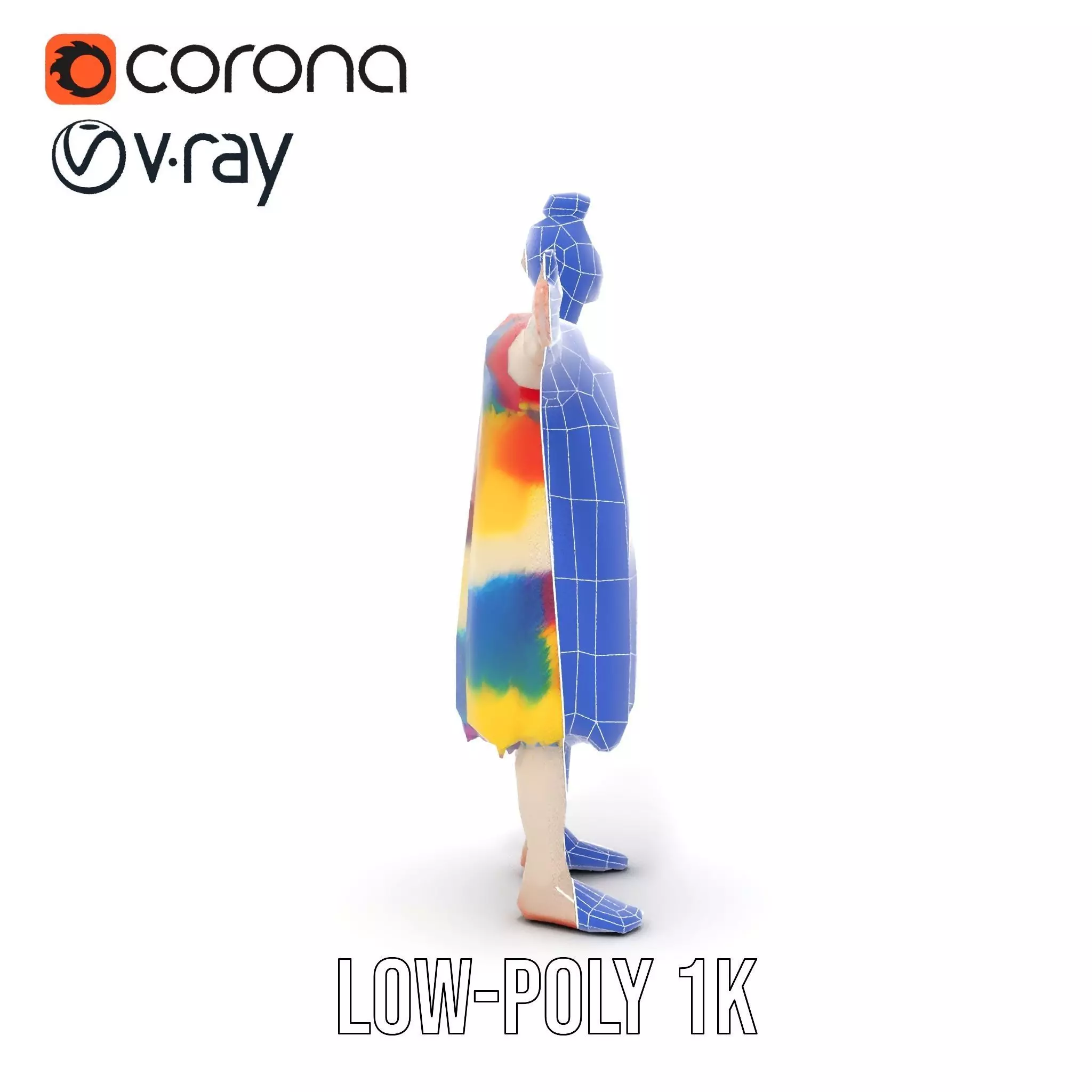 Colorful Cartoon Character Outfit Model Pack Low-poly 3D model_25