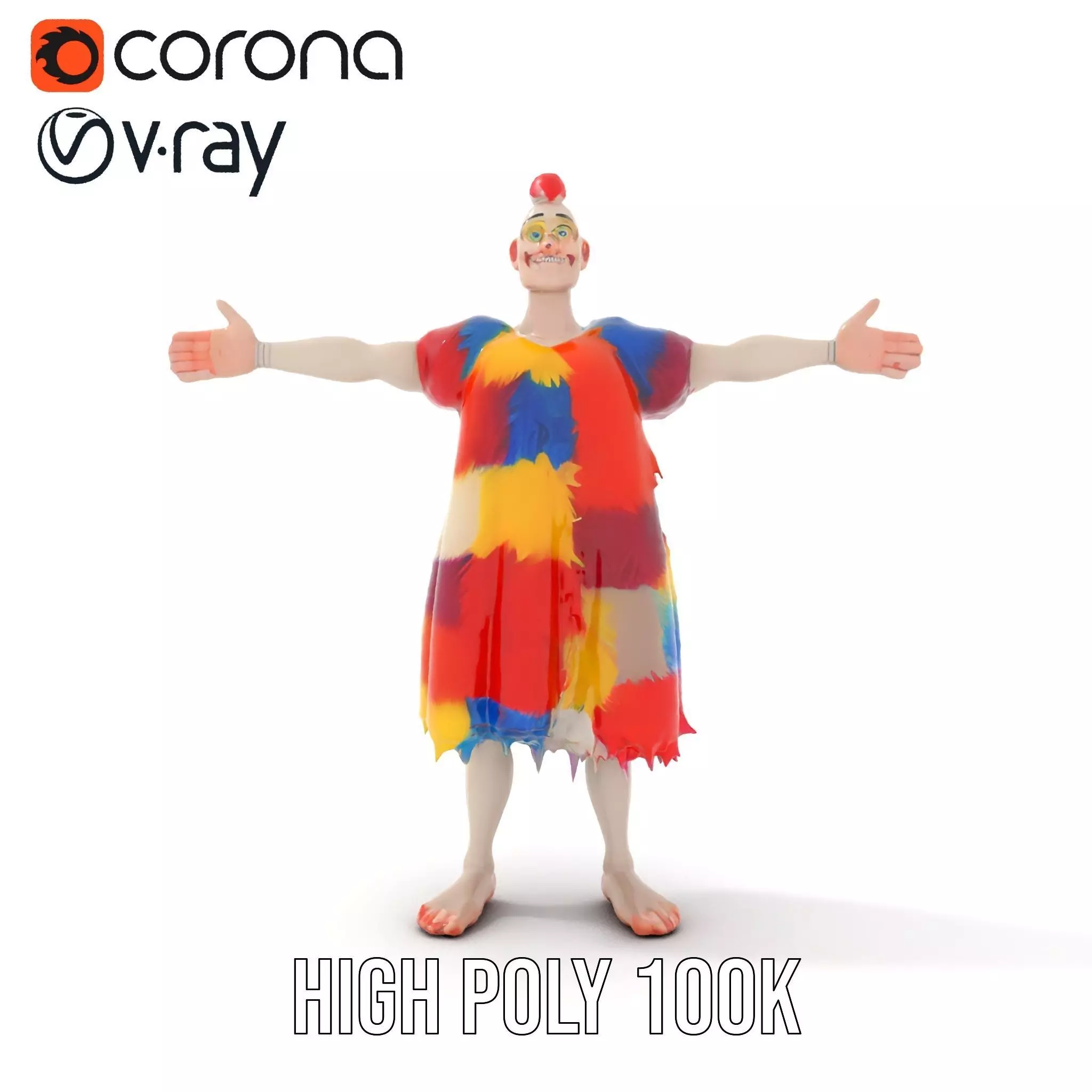 Colorful Cartoon Character Outfit Model Pack Low-poly 3D model_26