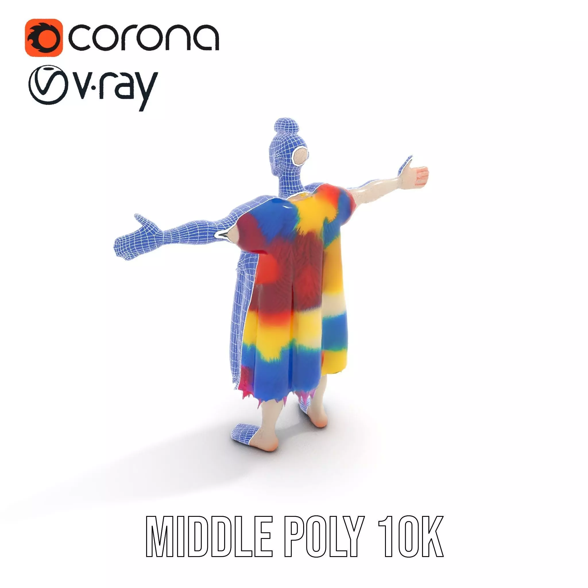 Colorful Cartoon Character Outfit Model Pack Low-poly 3D model_30