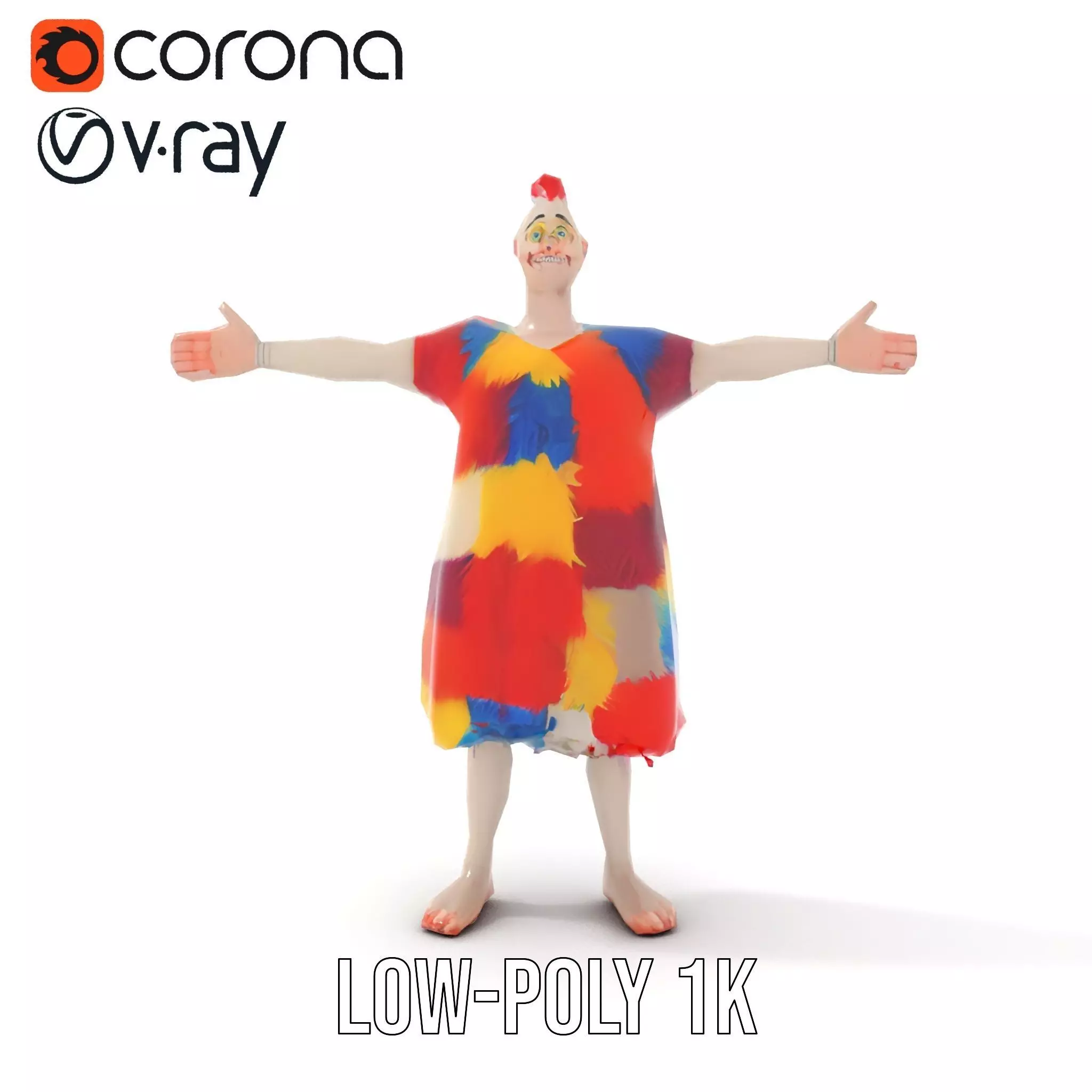 Colorful Cartoon Character Outfit Model Pack Low-poly 3D model_23