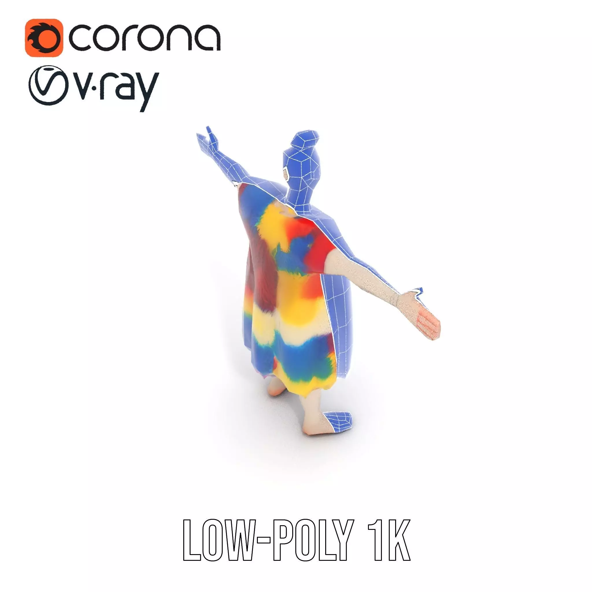 Colorful Cartoon Character Outfit Model Pack Low-poly 3D model_28