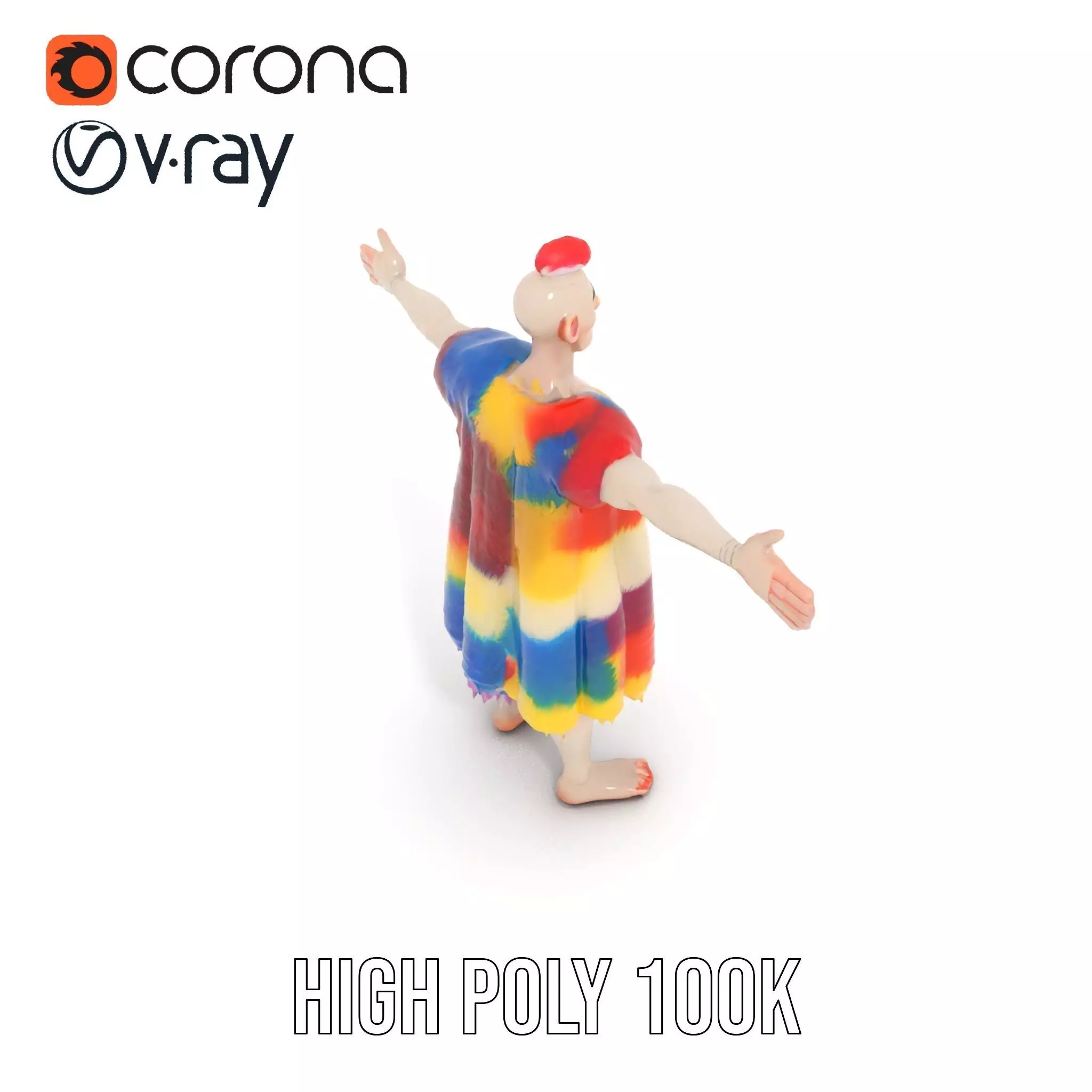 Colorful Cartoon Character Outfit Model Pack Low-poly 3D model_18