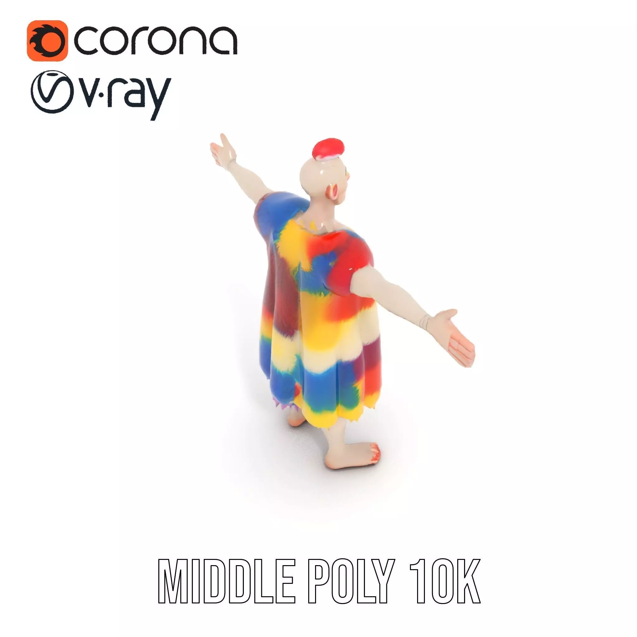 Colorful Cartoon Character Outfit Model Pack Low-poly 3D model_6