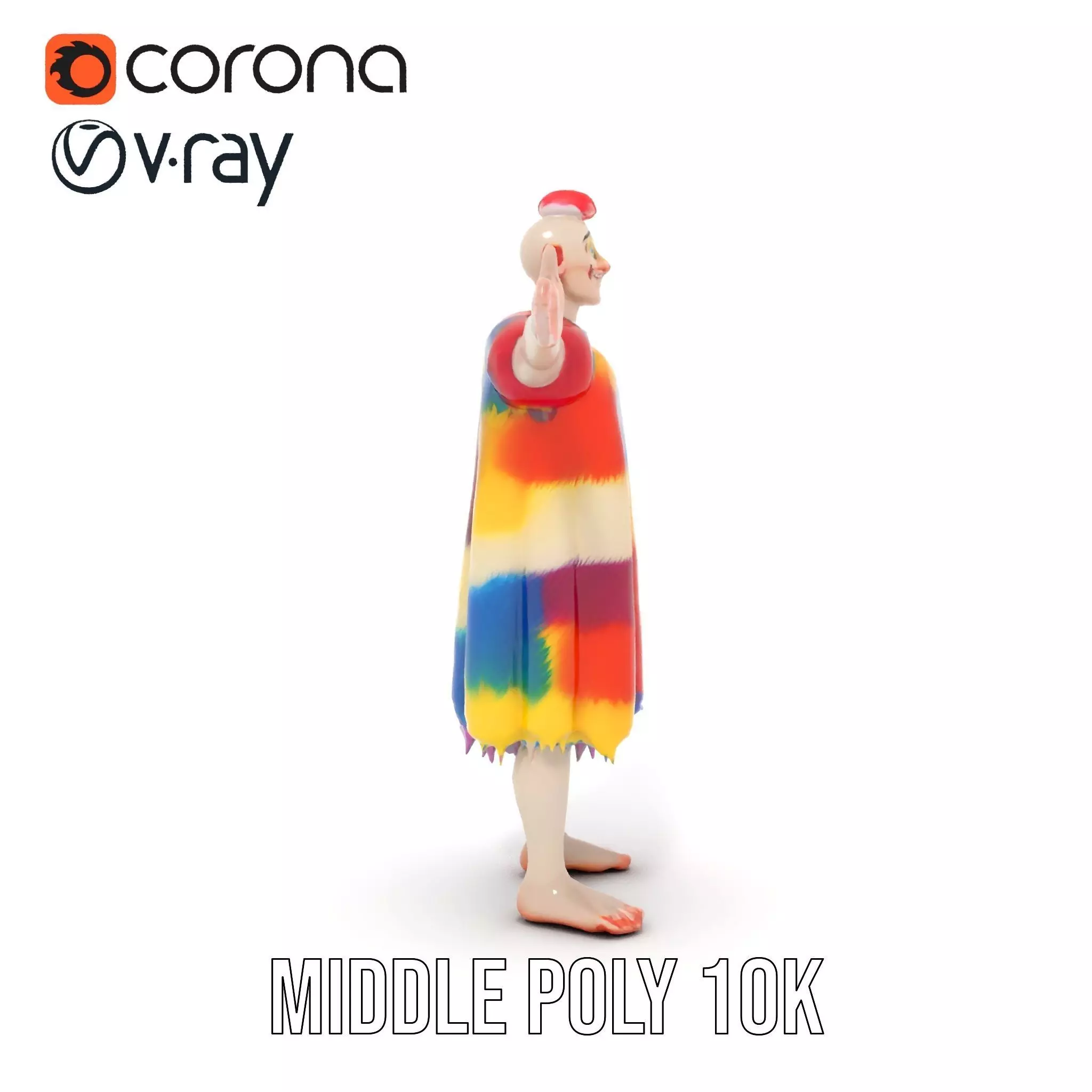 Colorful Cartoon Character Outfit Model Pack Low-poly 3D model_13