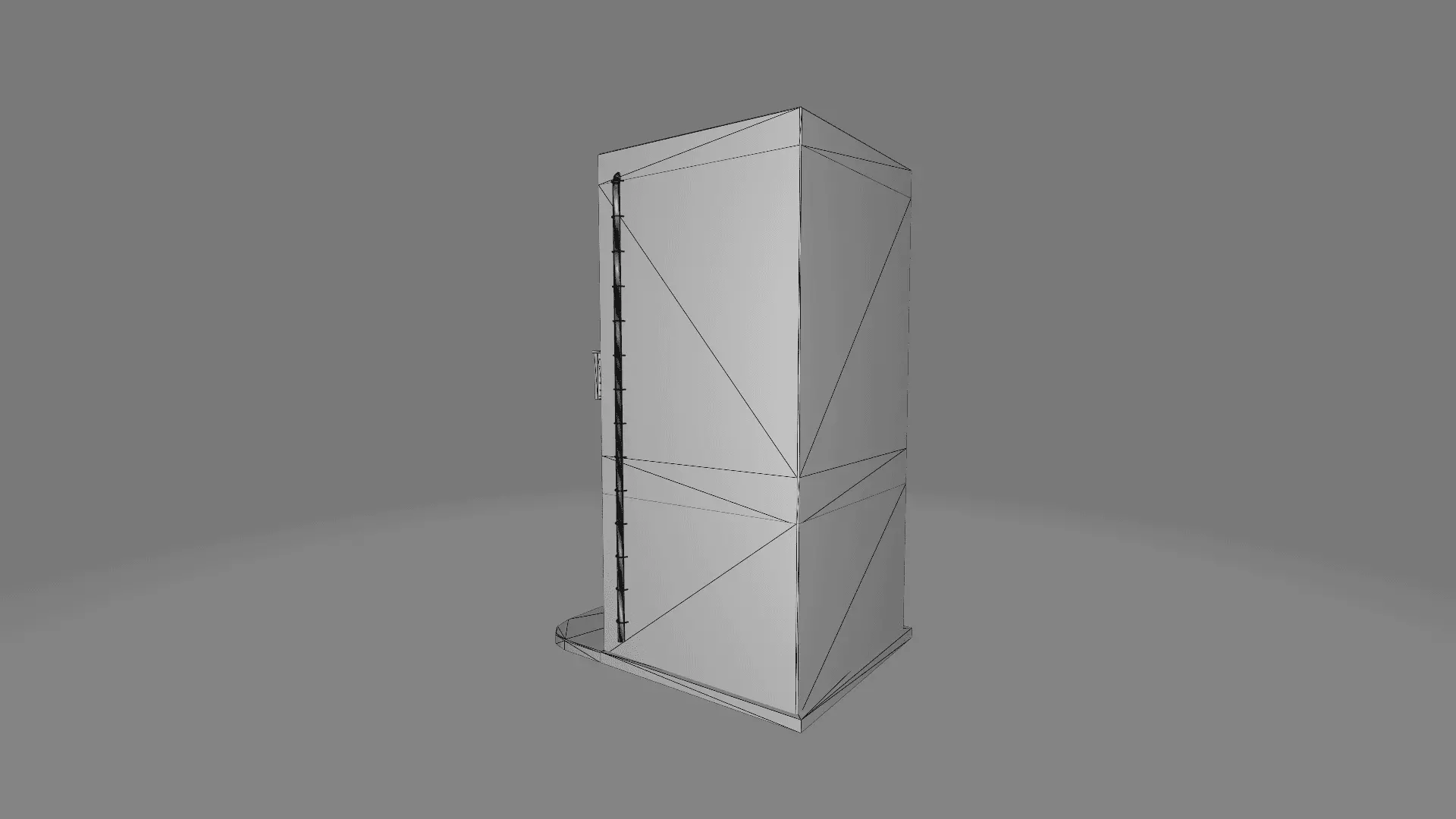 Japanese futuristic minimalist house 3D game ready Low-poly 3D model_8