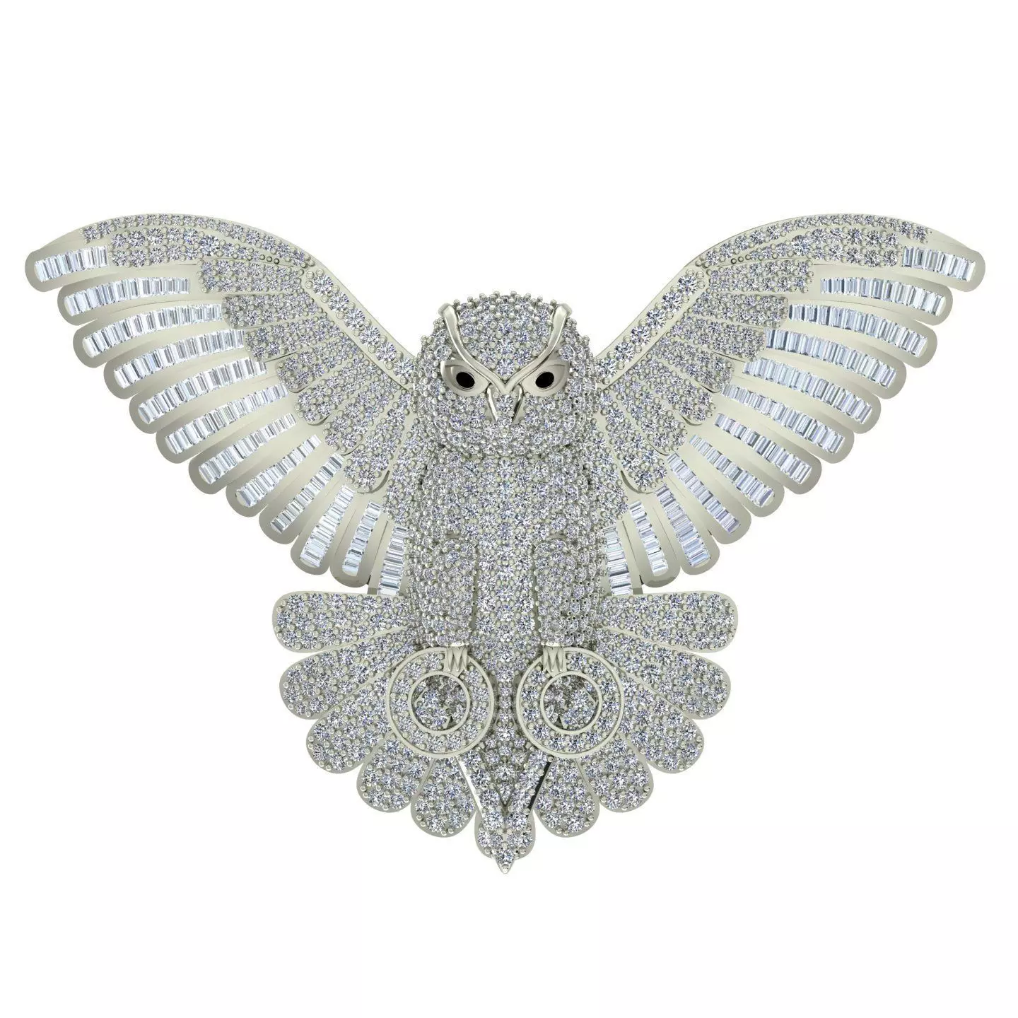 owl pendant 3D print model 3D print model_1