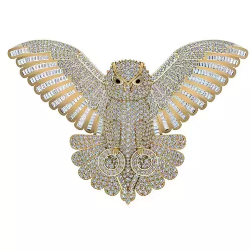 owl pendant 3D print model