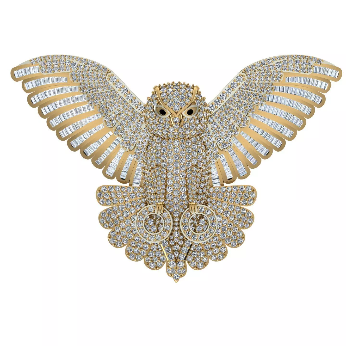 owl pendant 3D print model 3D print model_0