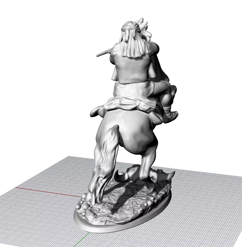 Apache Shooter on Horse  3D print model_5