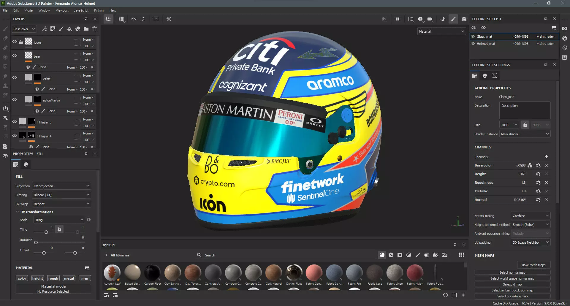F1 Aston Martin Helmets 2023 3D model_26