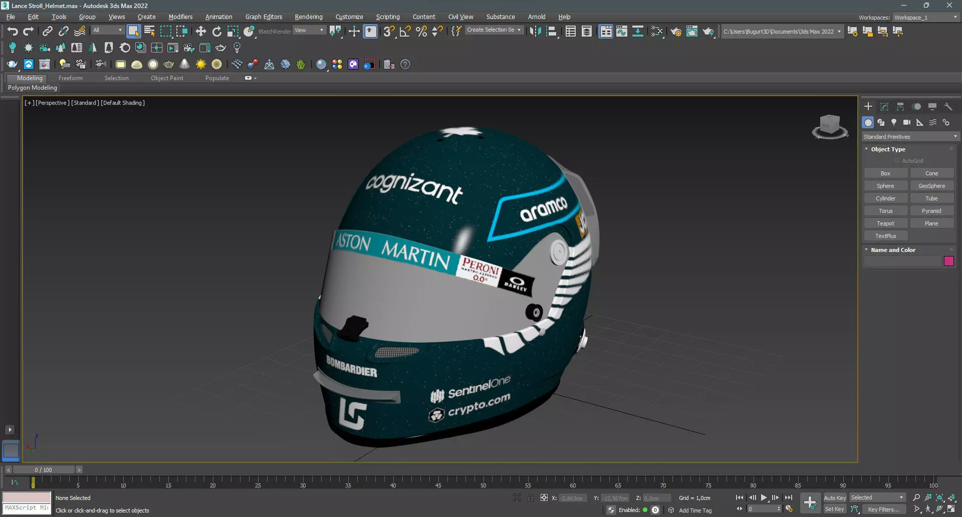 F1 Aston Martin Helmets 2023 3D model_25