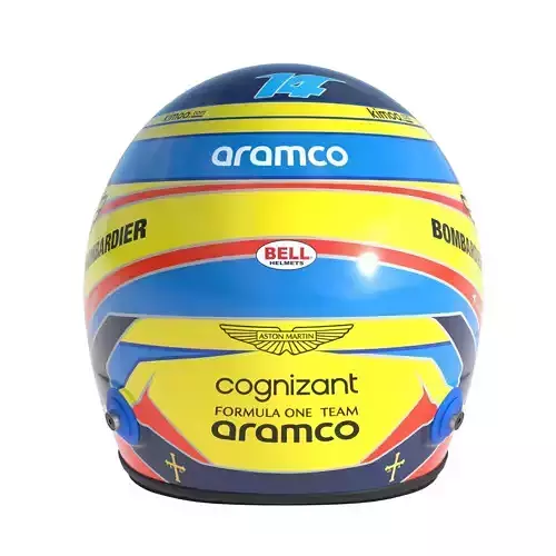 F1 Aston Martin Helmets 2023 3D model 6