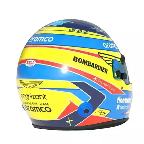 F1 Aston Martin Helmets 2023 3D model 7