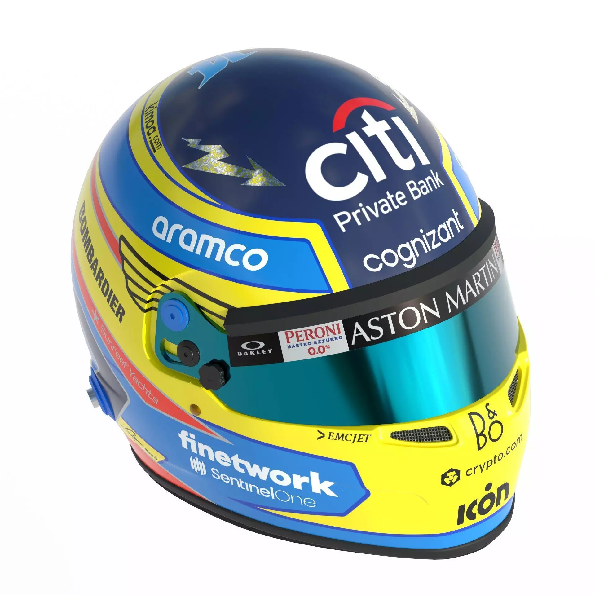 F1 Aston Martin Helmets 2023 3D model_9