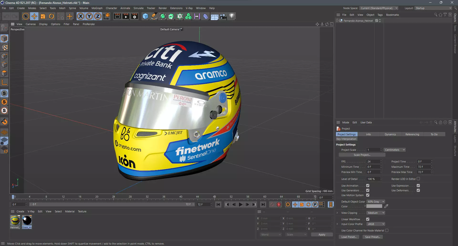 F1 Aston Martin Helmets 2023 3D model_22