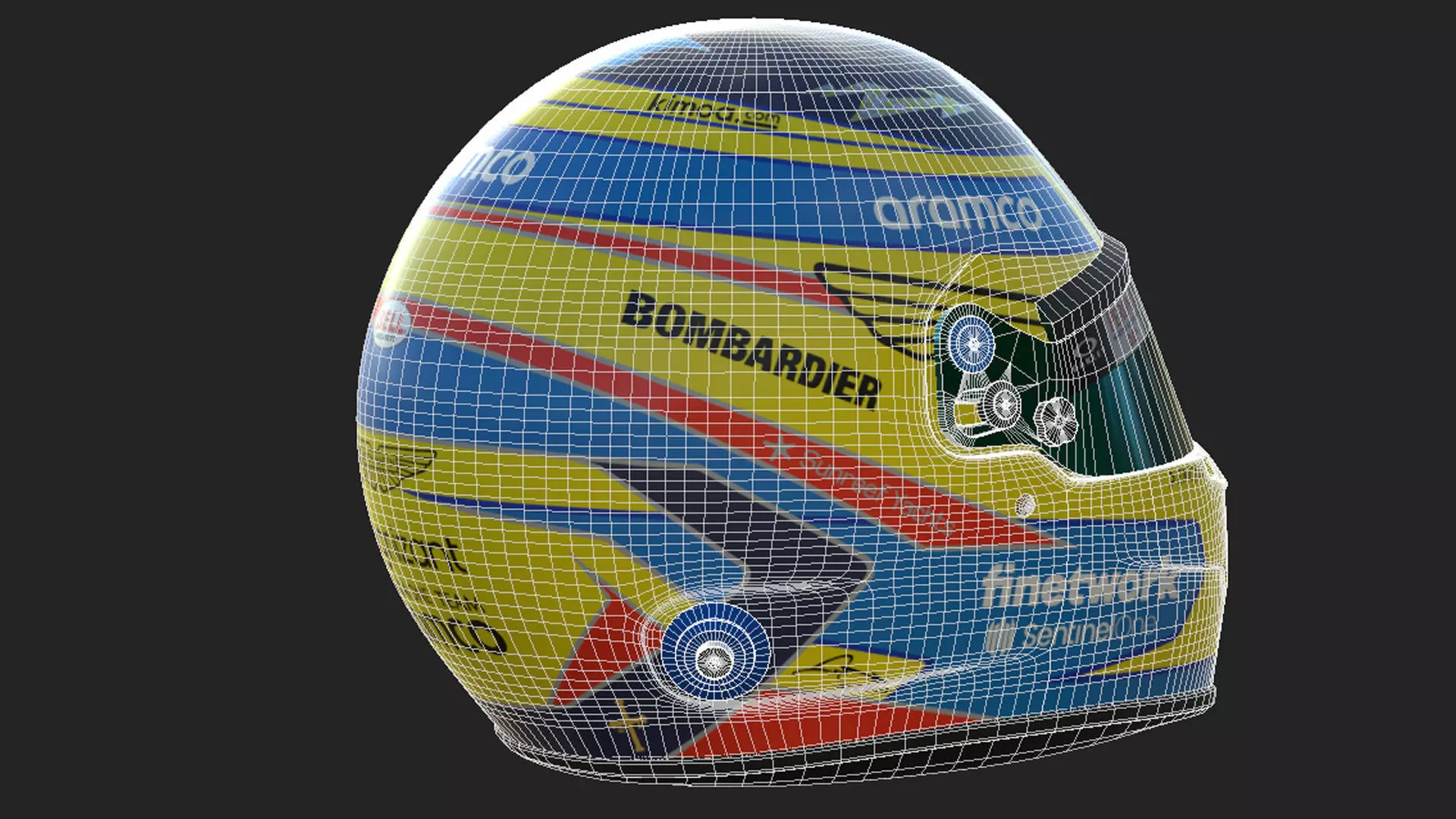 F1 Aston Martin Helmets 2023 3D model_29