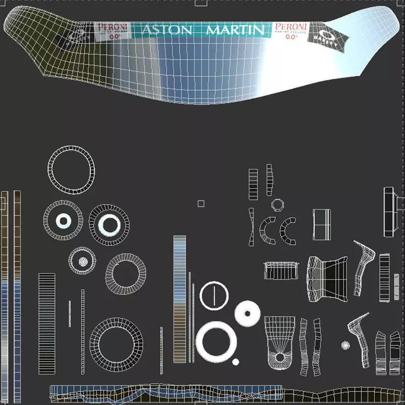 F1 Aston Martin Helmets 2023 3D model_34