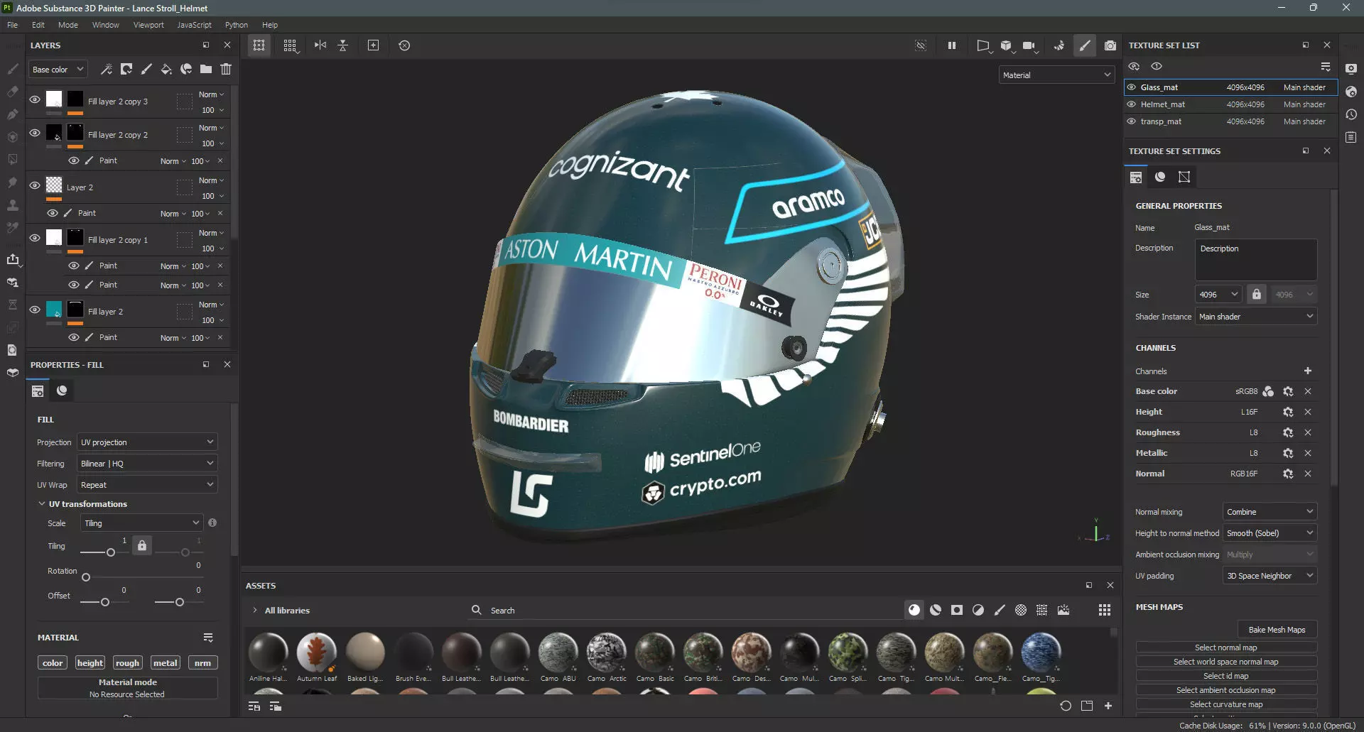 F1 Aston Martin Helmets 2023 3D model_27