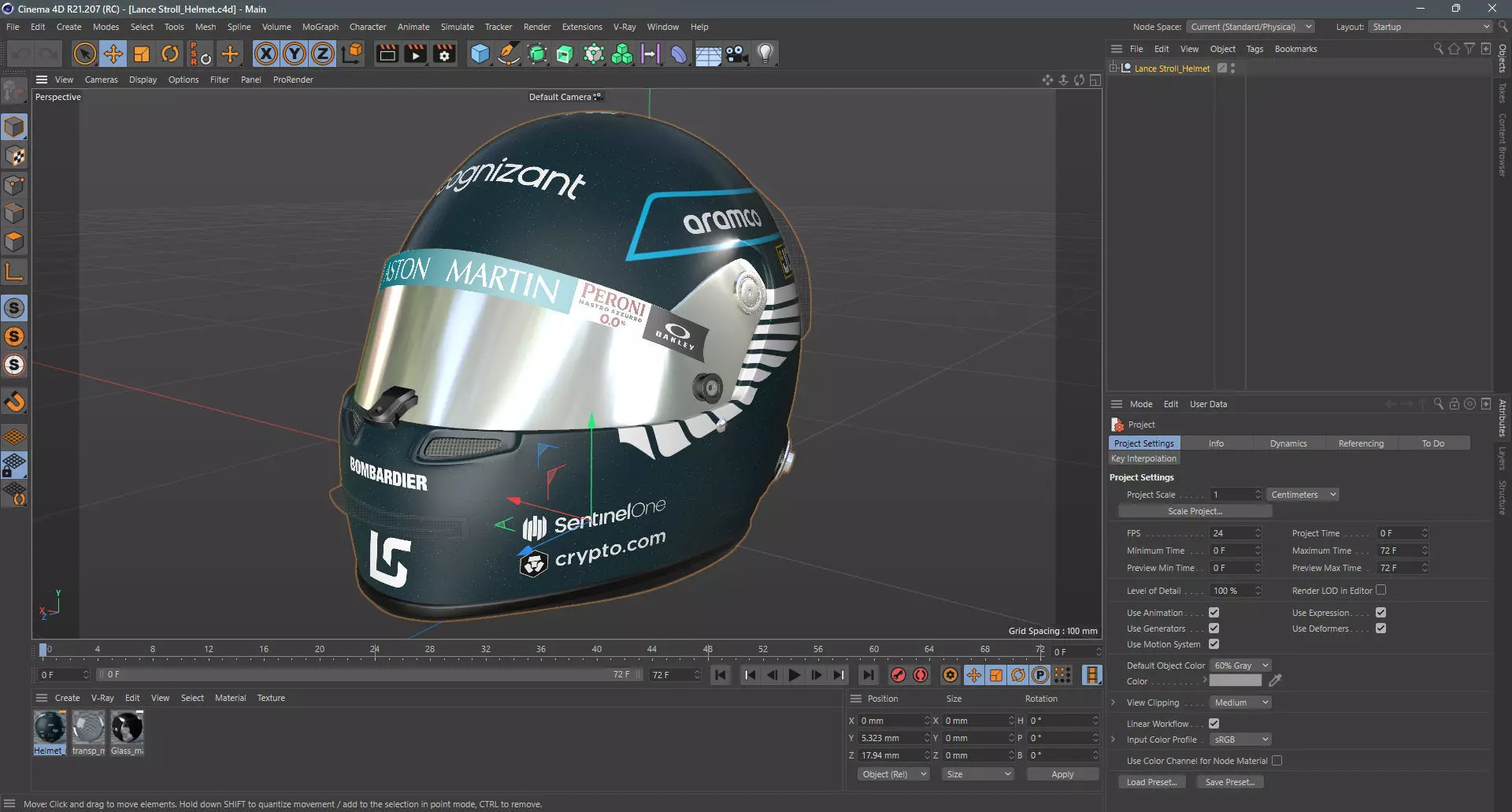 F1 Aston Martin Helmets 2023 3D model_23