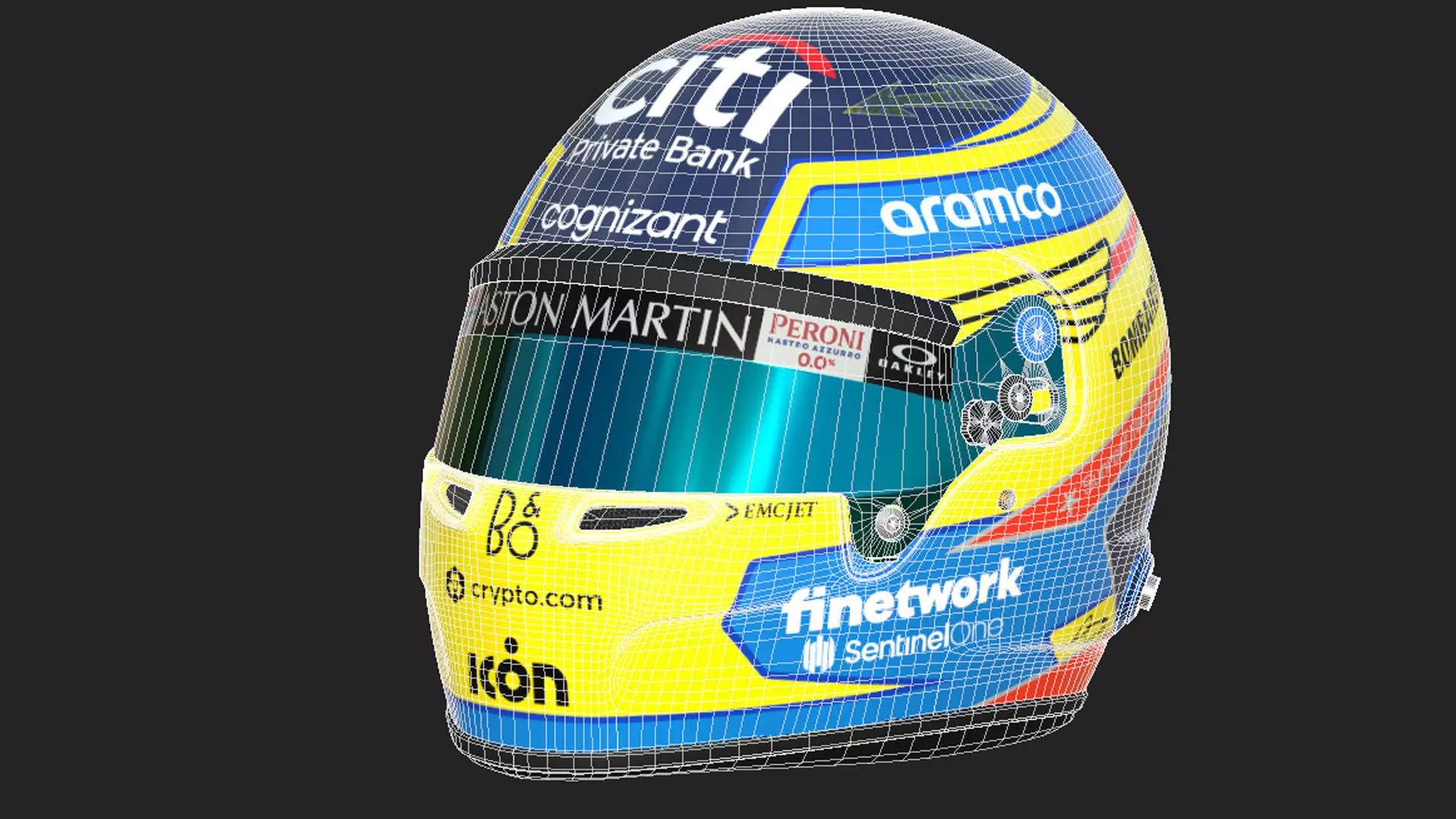 F1 Aston Martin Helmets 2023 3D model_28