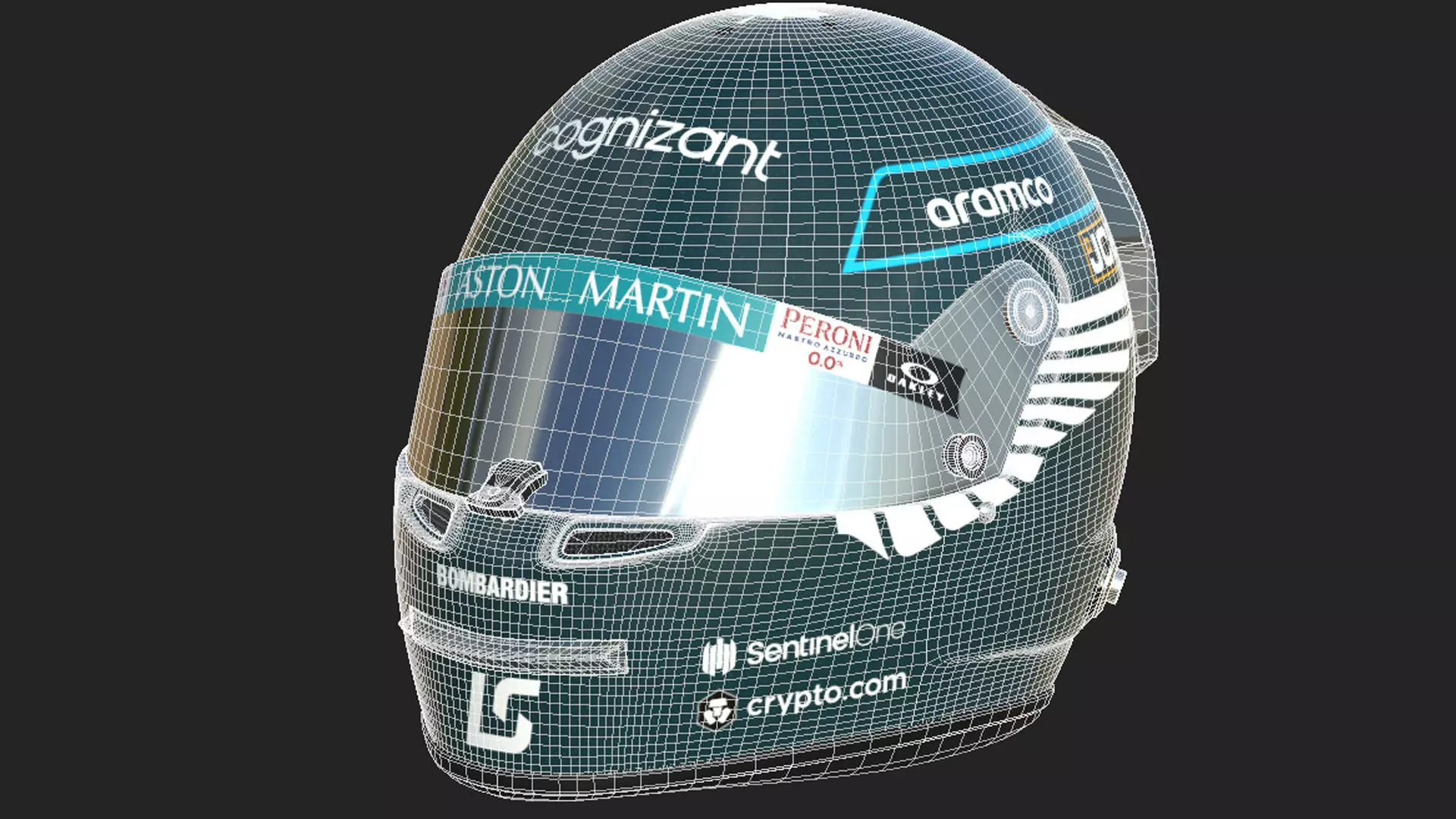 F1 Aston Martin Helmets 2023 3D model_30