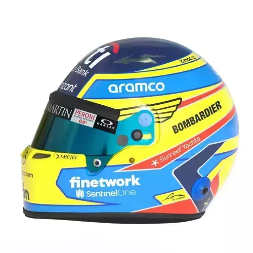F1 Aston Martin Helmets 2023 3D model 4